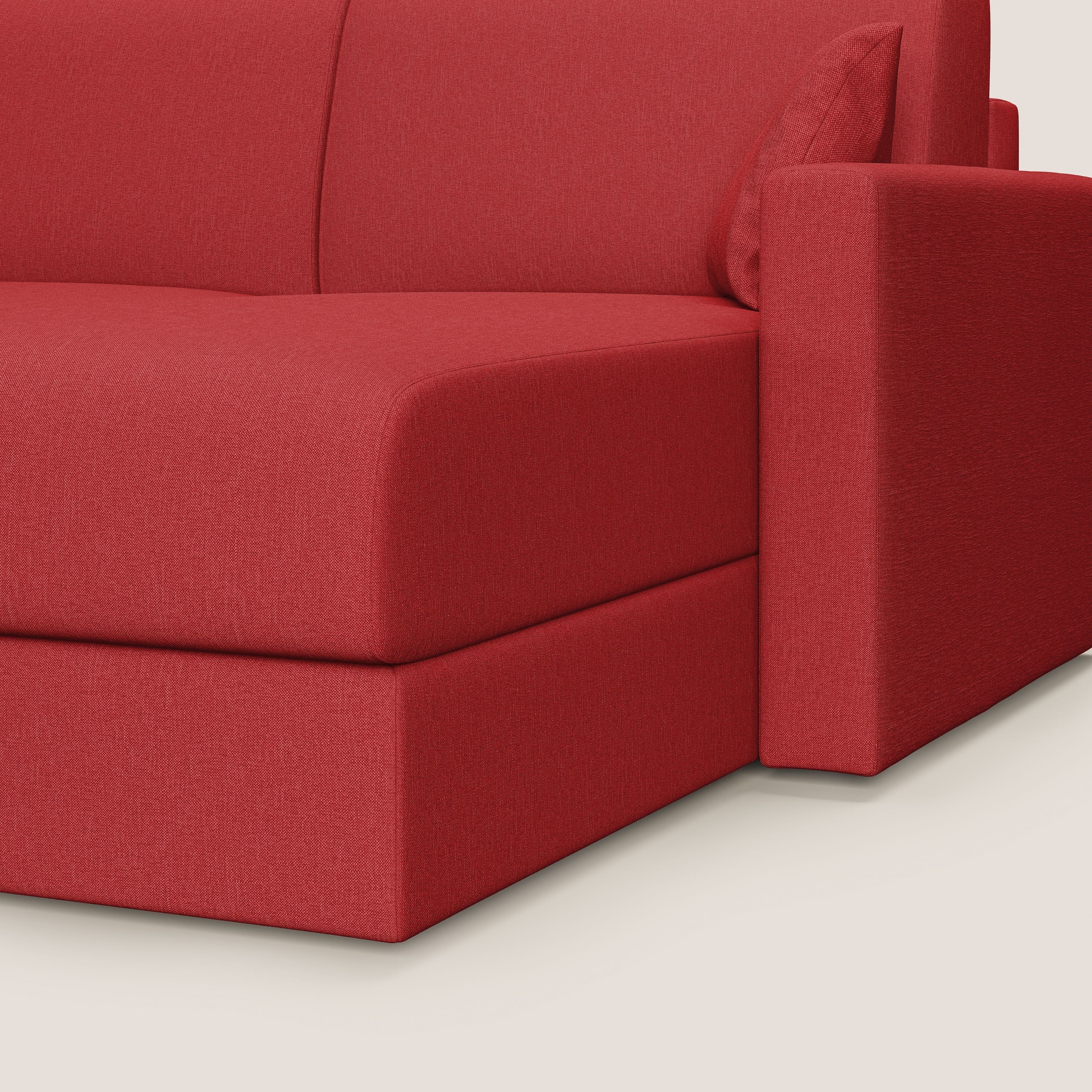 Chris Canapé d'angle 5 places en tissu imperméable T13 rouge - Image 11