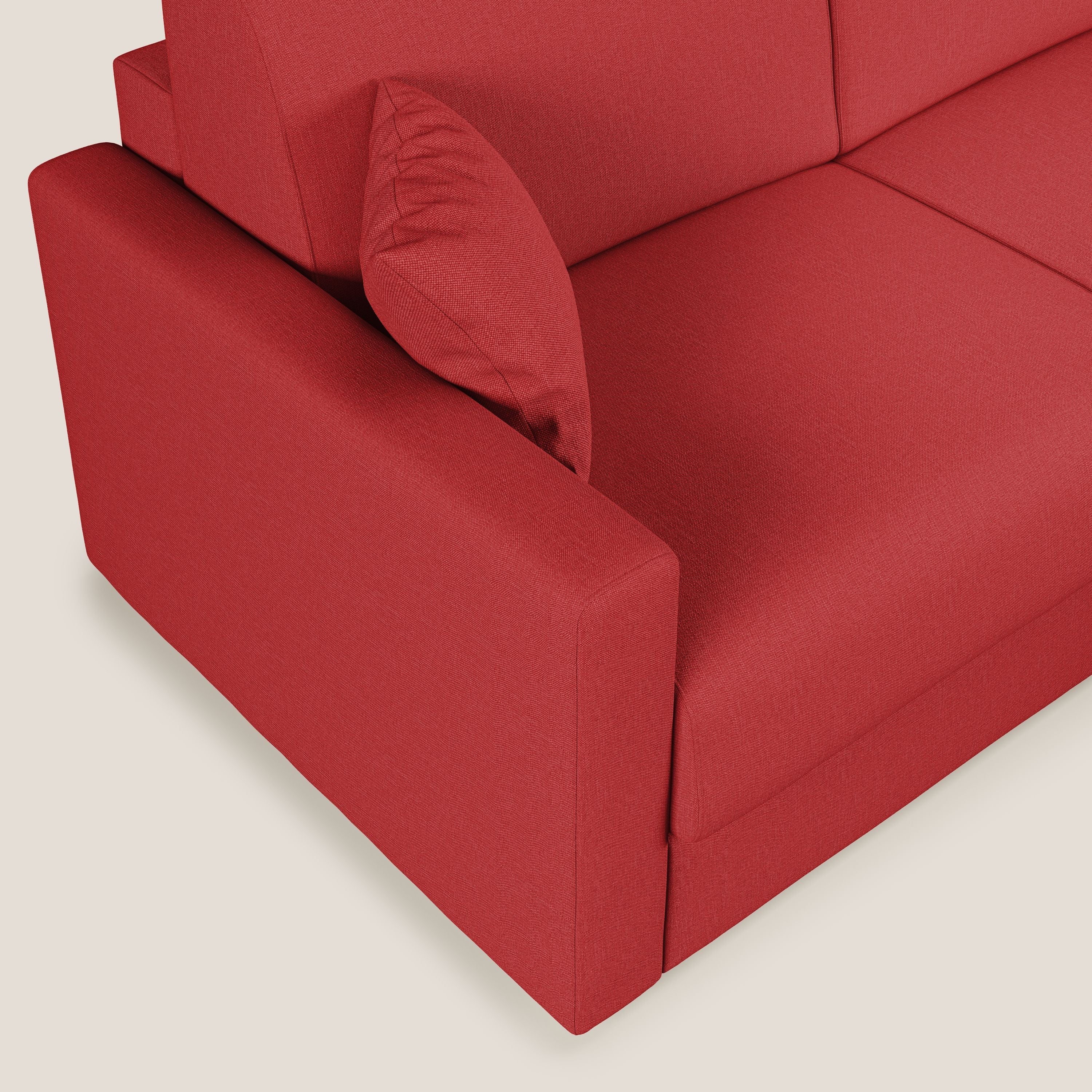 Chris Canapé d'angle 5 places en tissu imperméable T13 rouge - Image 7