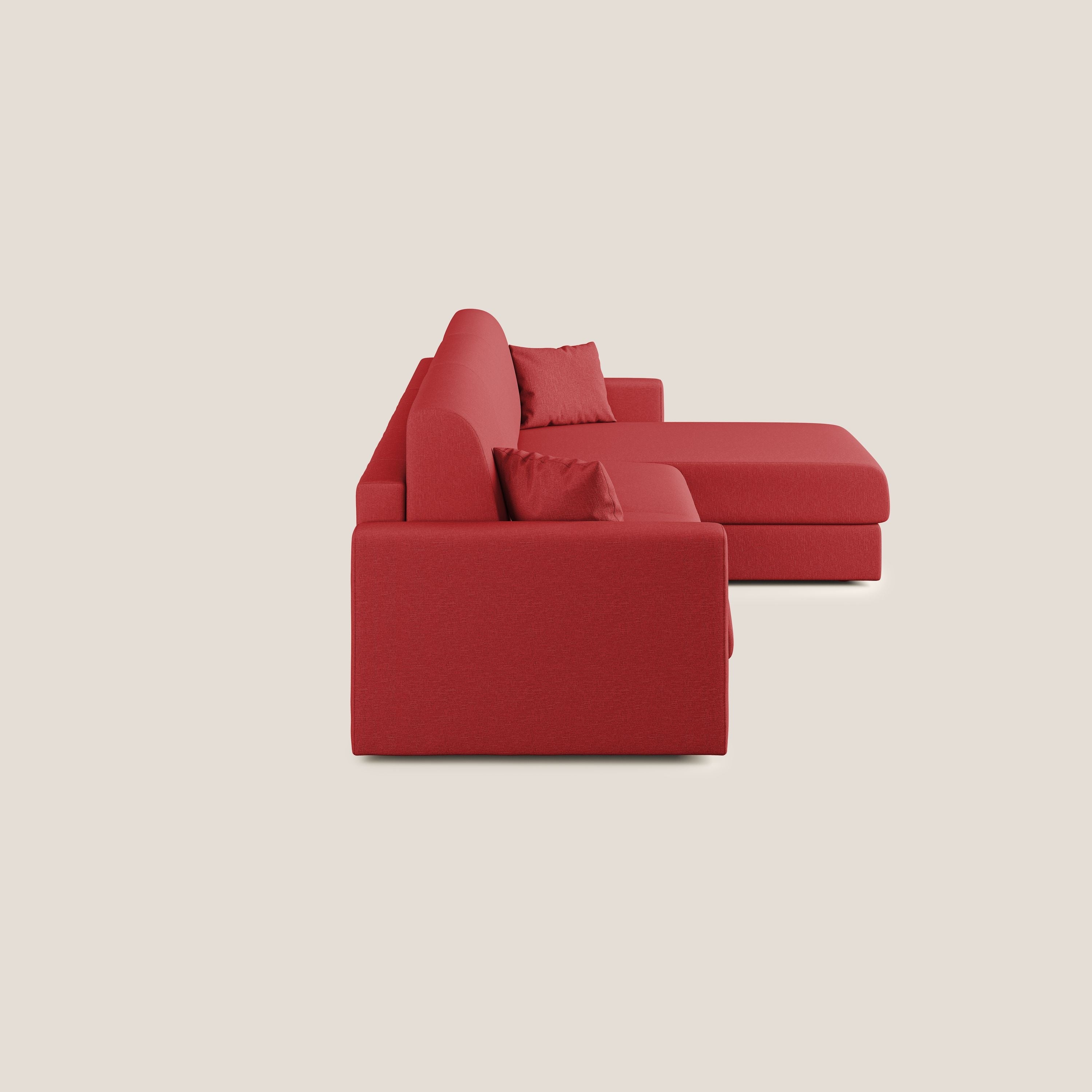 Chris Canapé d'angle 5 places en tissu imperméable T13 rouge - Image 8