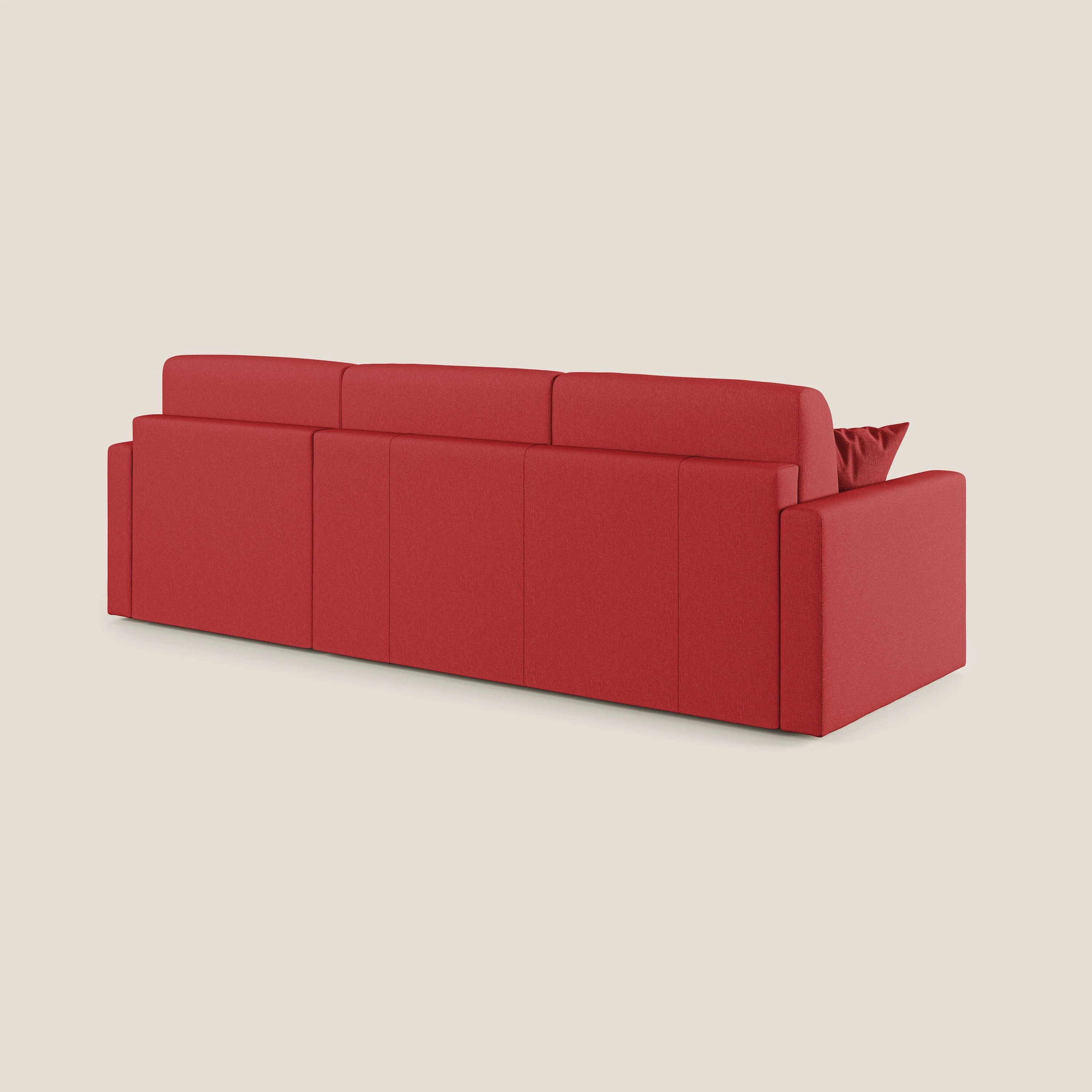 Chris Canapé d'angle 5 places en tissu imperméable T13 rouge - Image 9