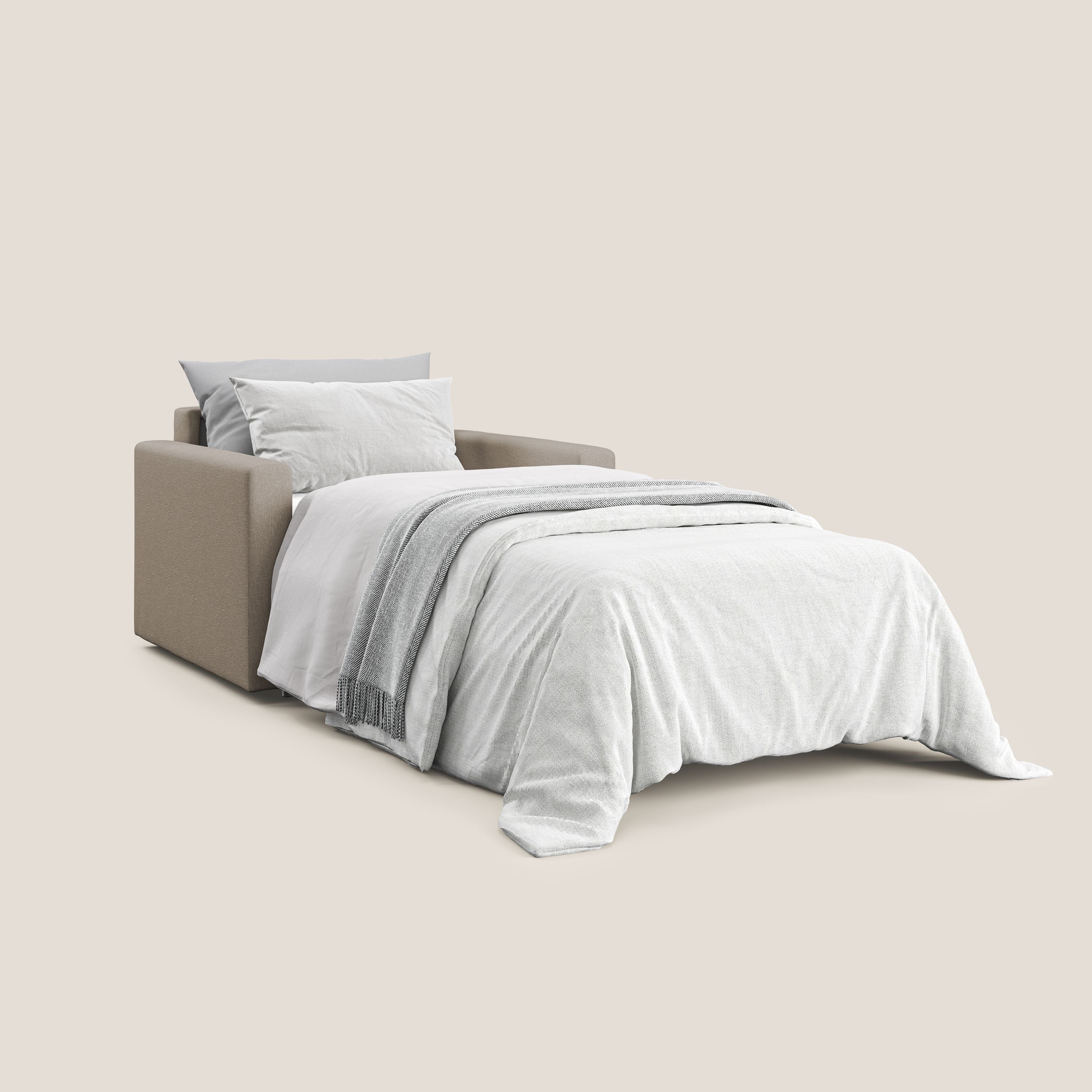 Chris Fauteuil convertible en tissu imperméable T13 beige - Image 2
