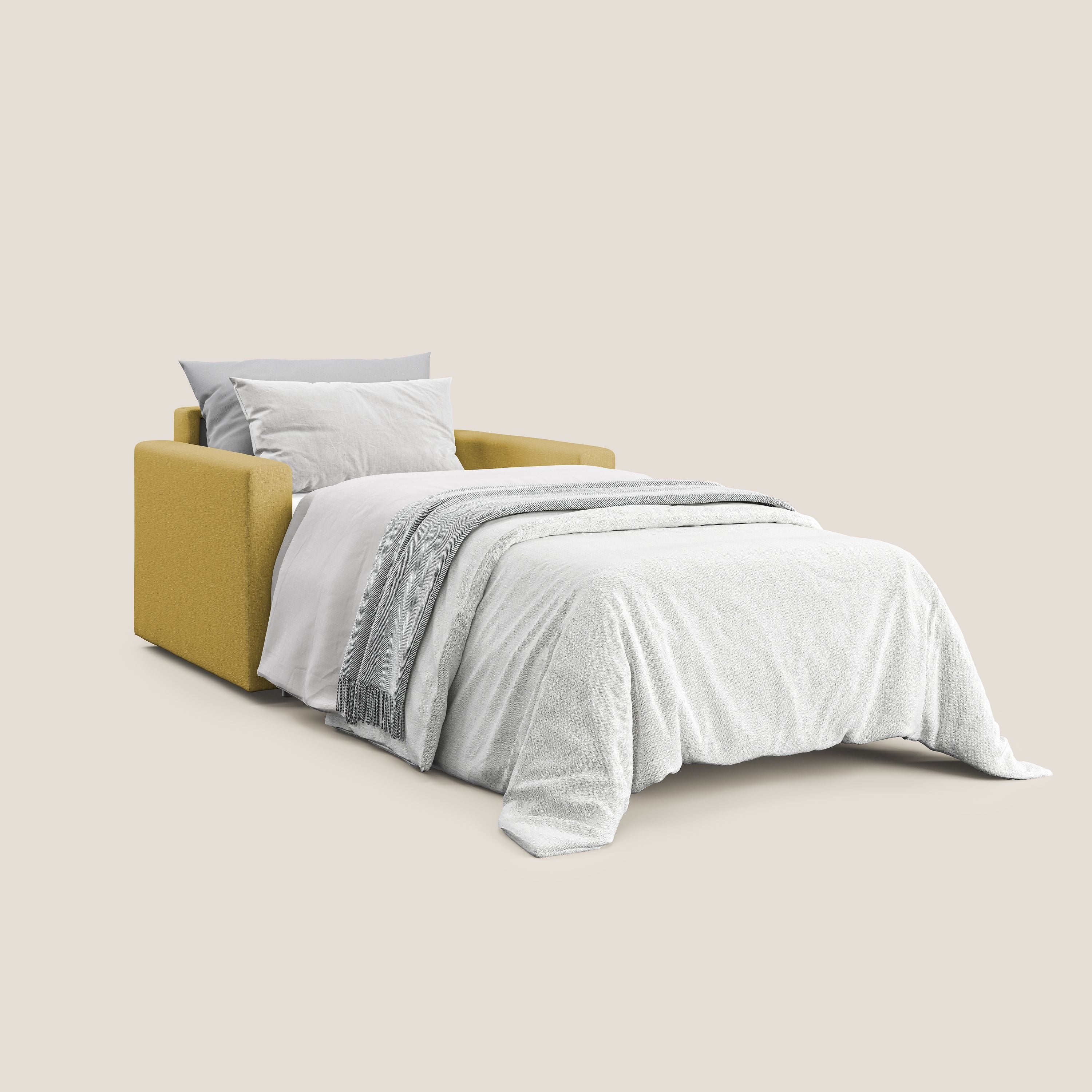 Chris Fauteuil convertible en tissu imperméable T13 jaune - Image 2