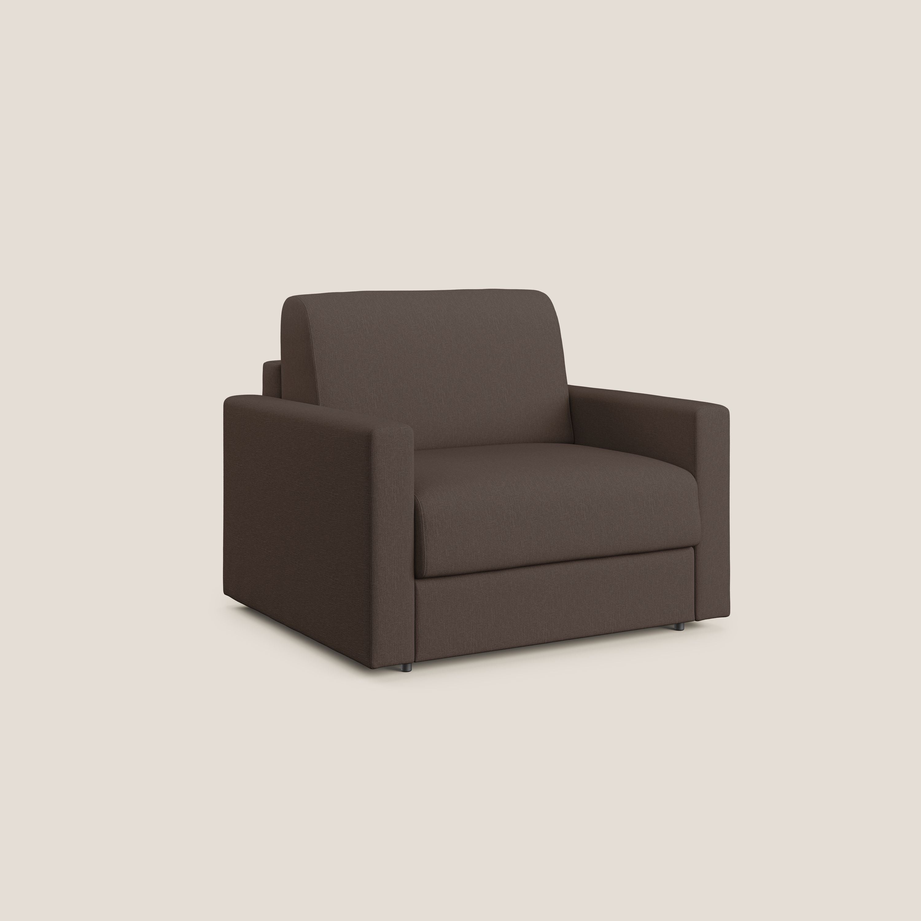 Chris Fauteuil convertible en tissu imperméable T13 marron - Image 3