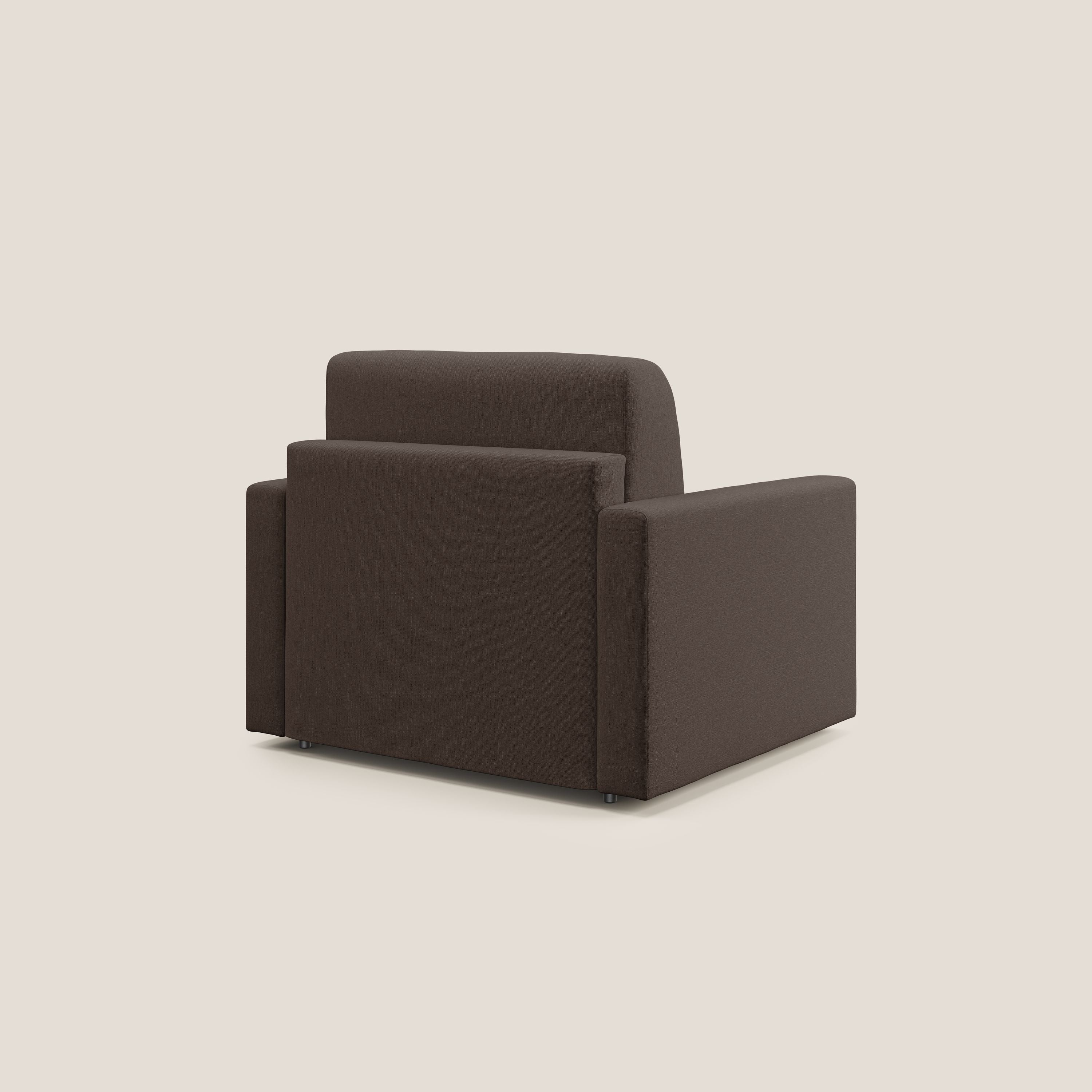 Chris Fauteuil convertible en tissu imperméable T13 marron - Image 4