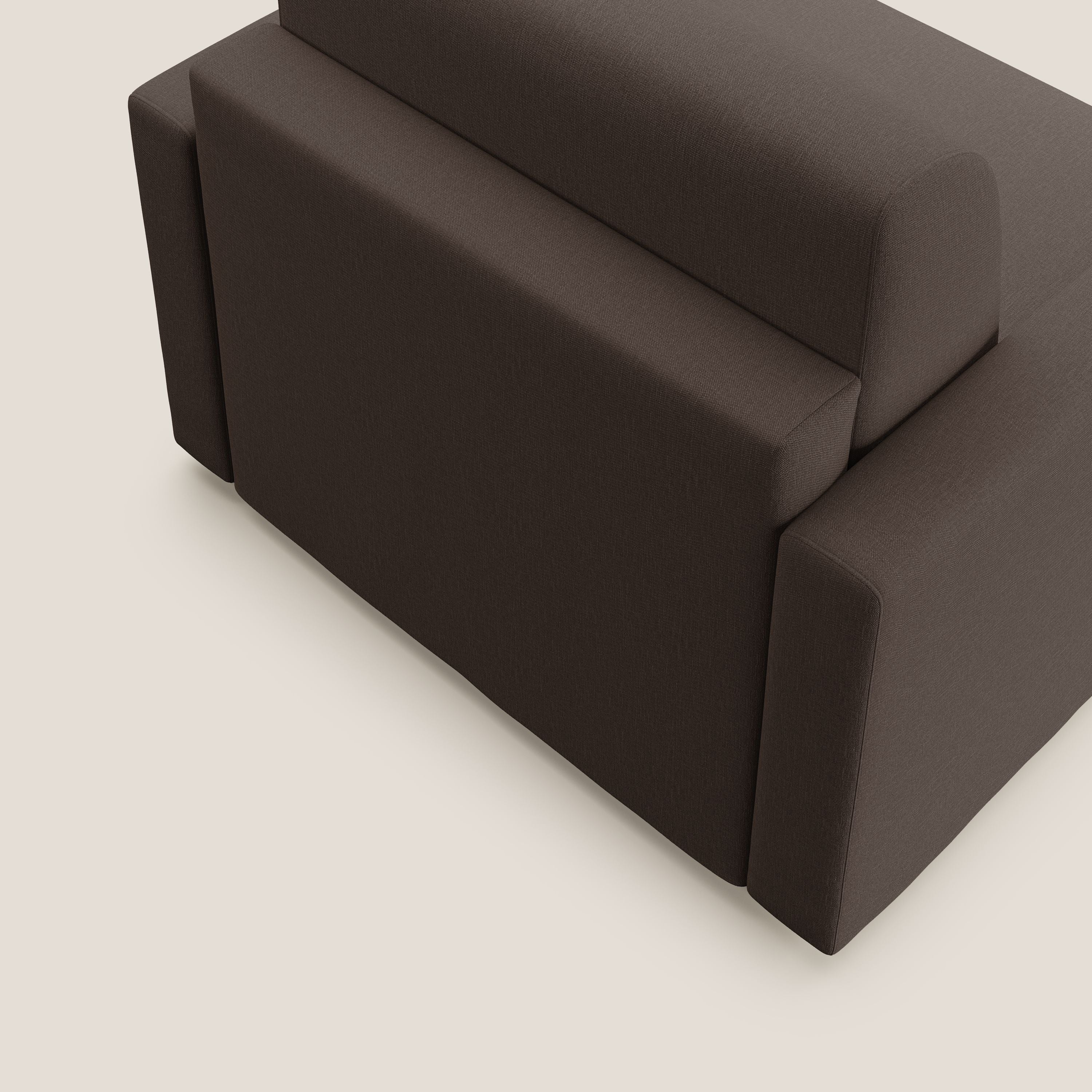 Chris Fauteuil convertible en tissu imperméable T13 marron - Image 6