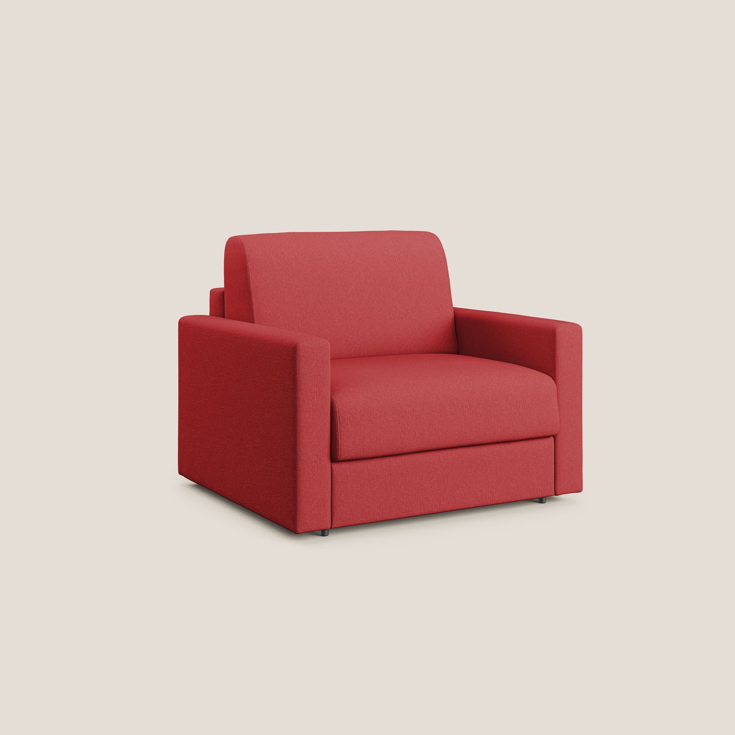 Chris Fauteuil convertible en tissu imperméable T13 rouge - Image 3