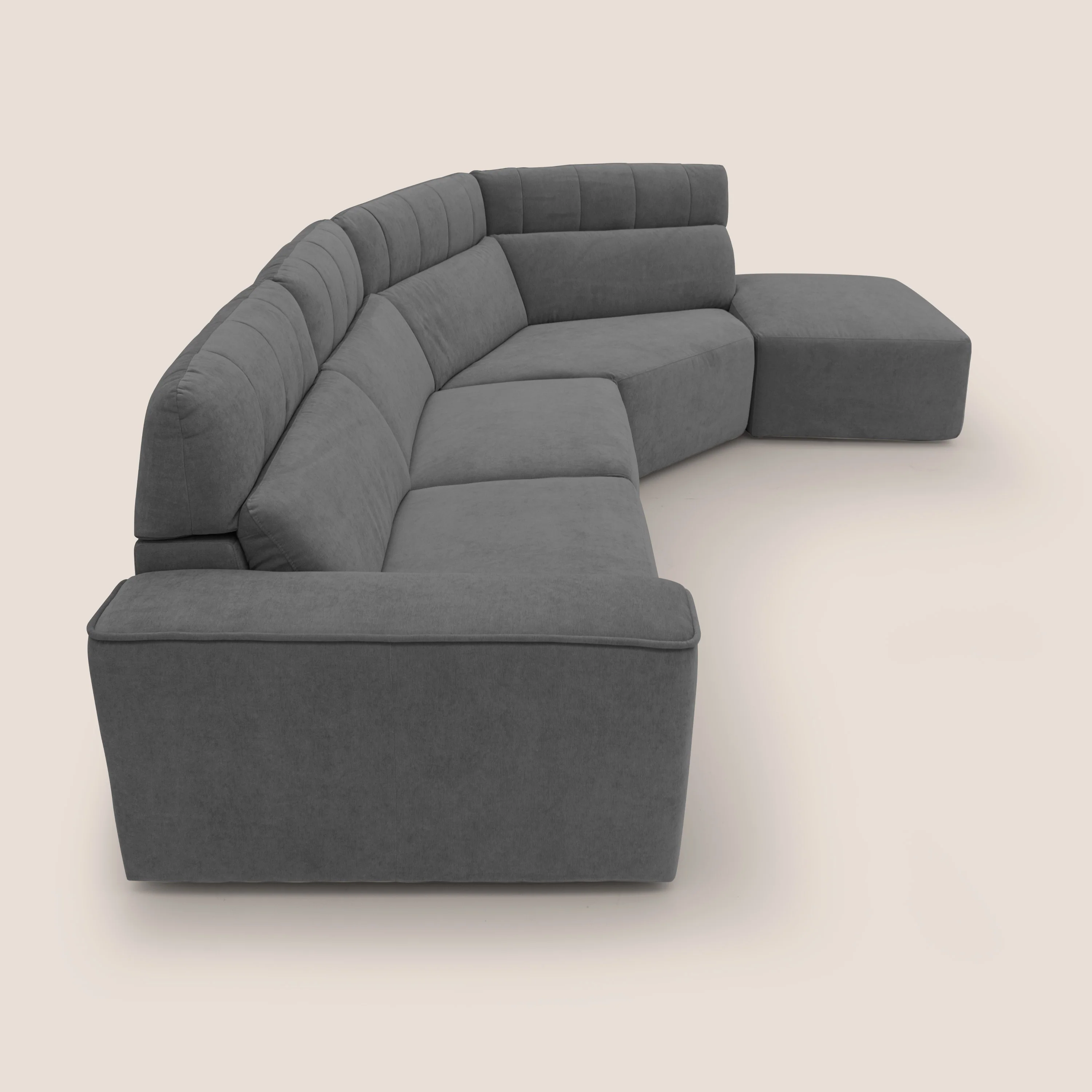 Clark Canapé d'angle avec option relax électrique en tissu imperméable et détachable T17 anthracite - Image 10