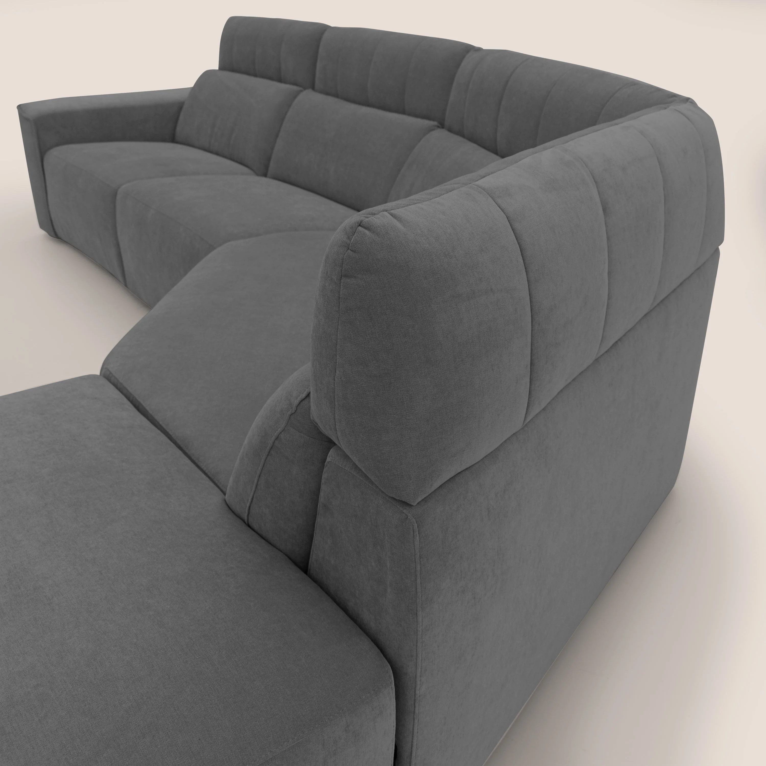 Clark Canapé d'angle avec option relax électrique en tissu imperméable et détachable T17 anthracite - Image 12