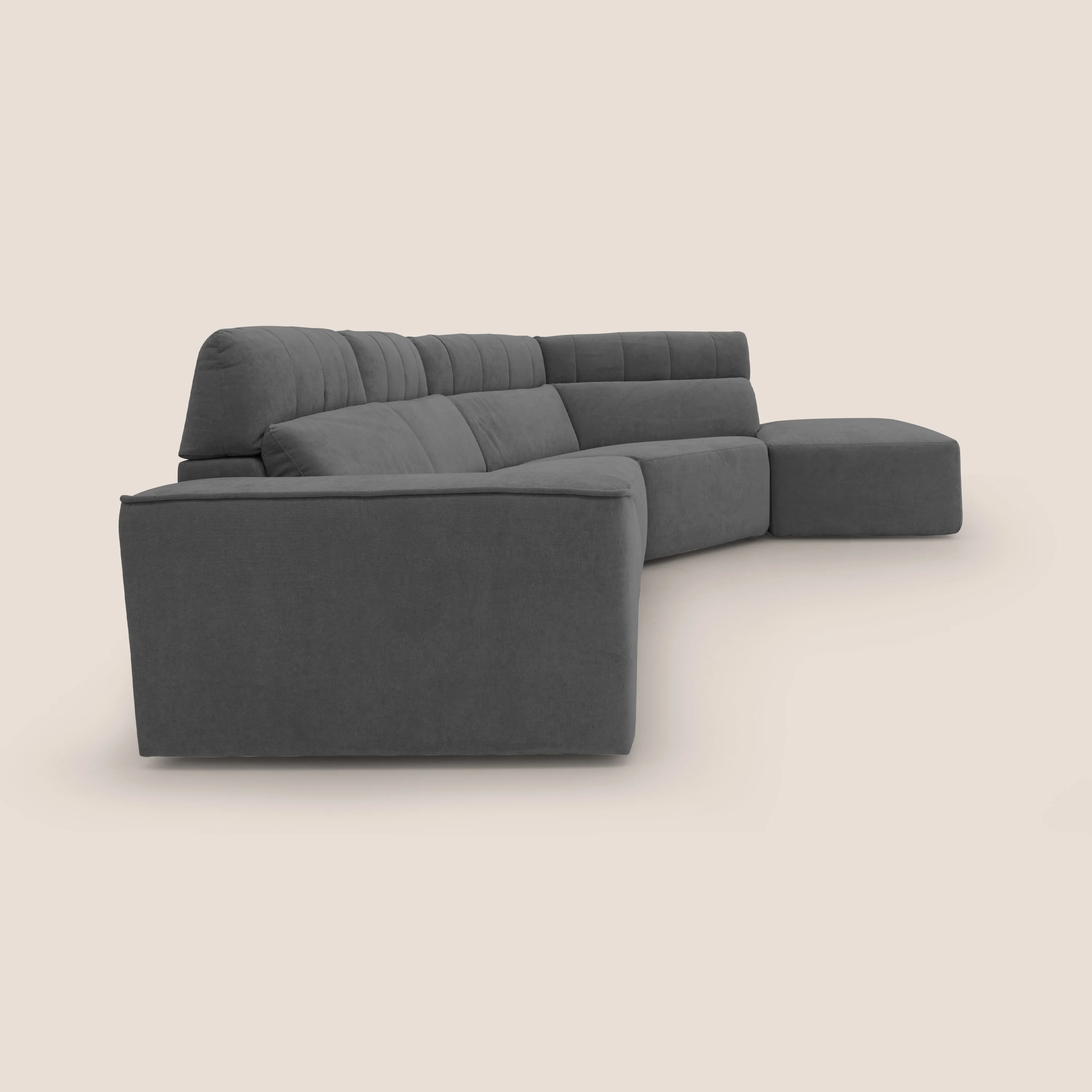 Clark Canapé d'angle avec option relax électrique en tissu imperméable et détachable T17 anthracite - Image 13