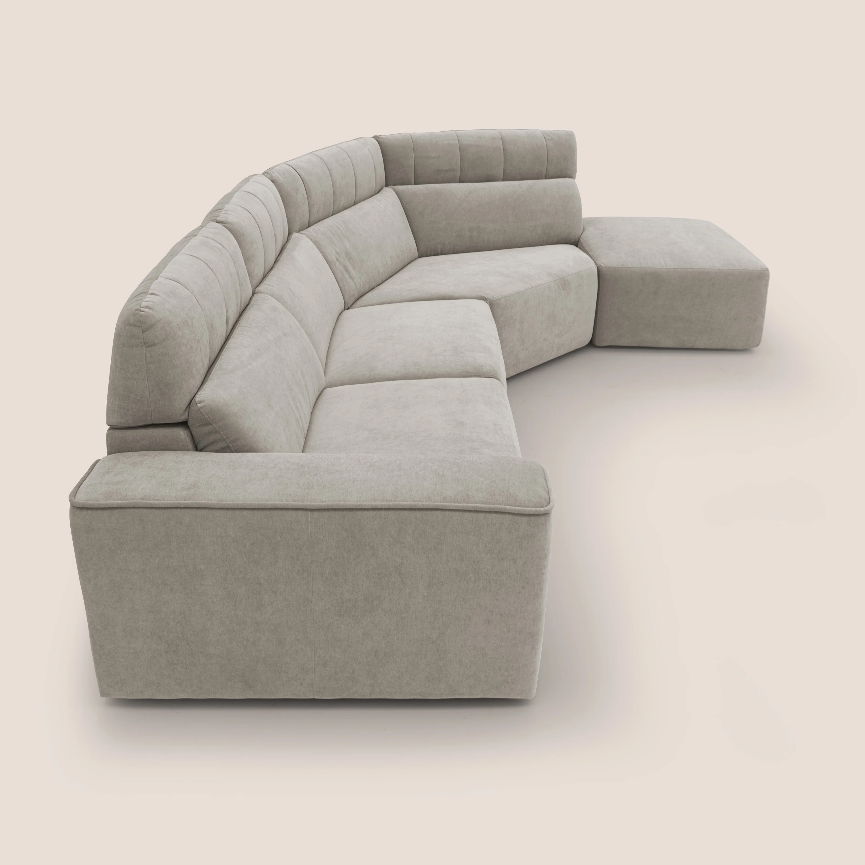 Clark Canapé d'angle avec option relax électrique en tissu imperméable et détachable T17 beige - Image 10