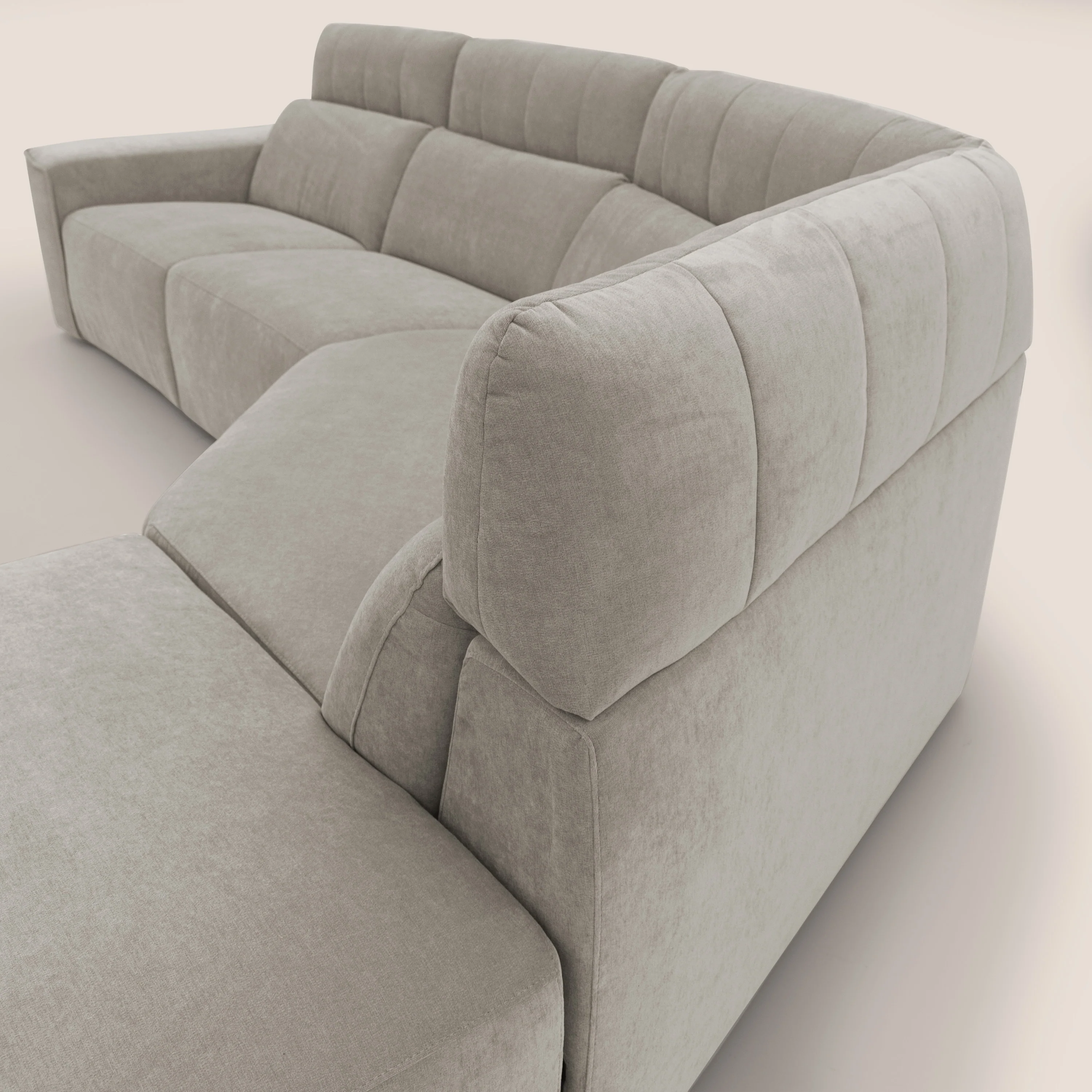 Clark Canapé d'angle avec option relax électrique en tissu imperméable et détachable T17 beige - Image 12