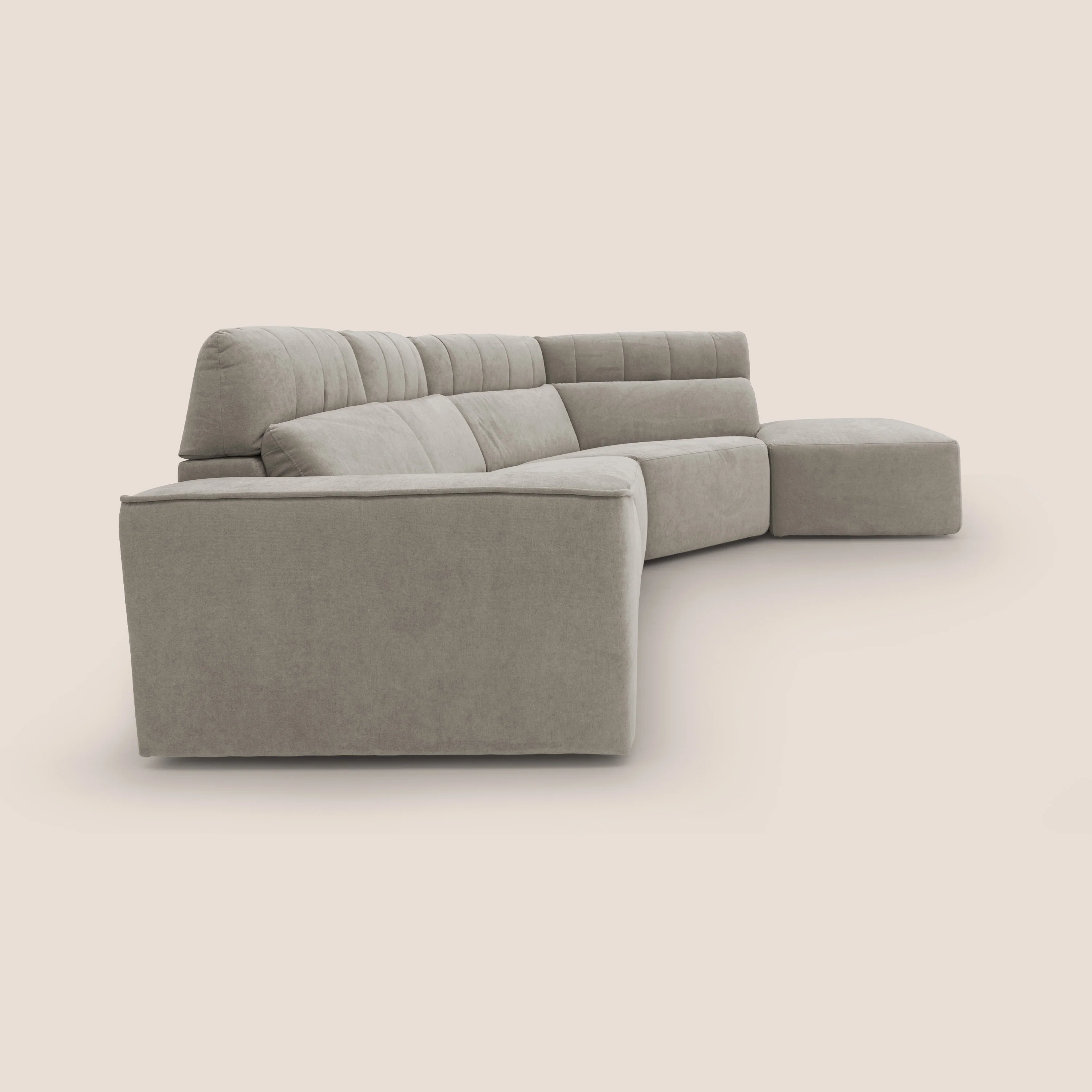Clark Canapé d'angle avec option relax électrique en tissu imperméable et détachable T17 beige - Image 13