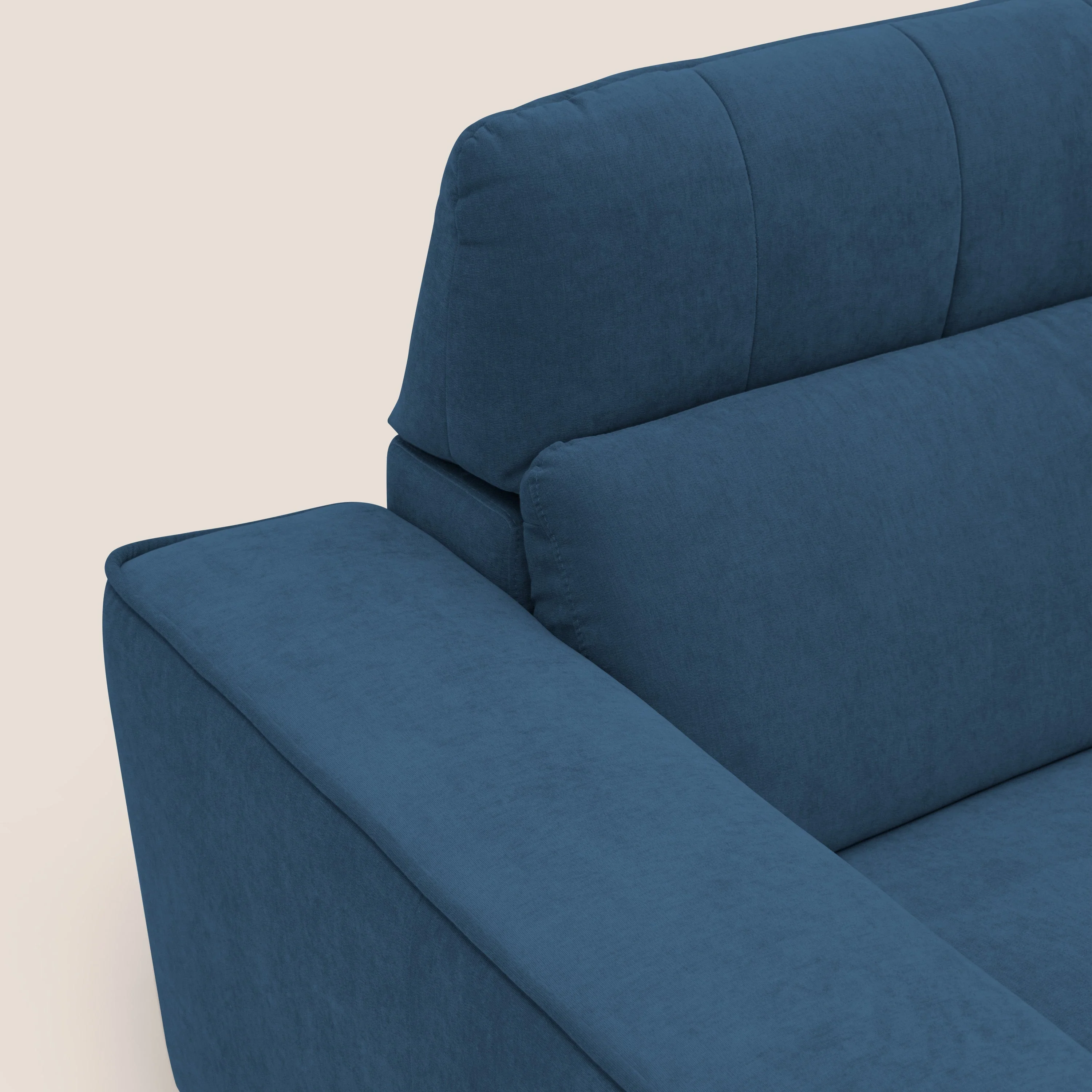 Clark Canapé d'angle avec option relax électrique en tissu imperméable et détachable T17 bleu - Image 6