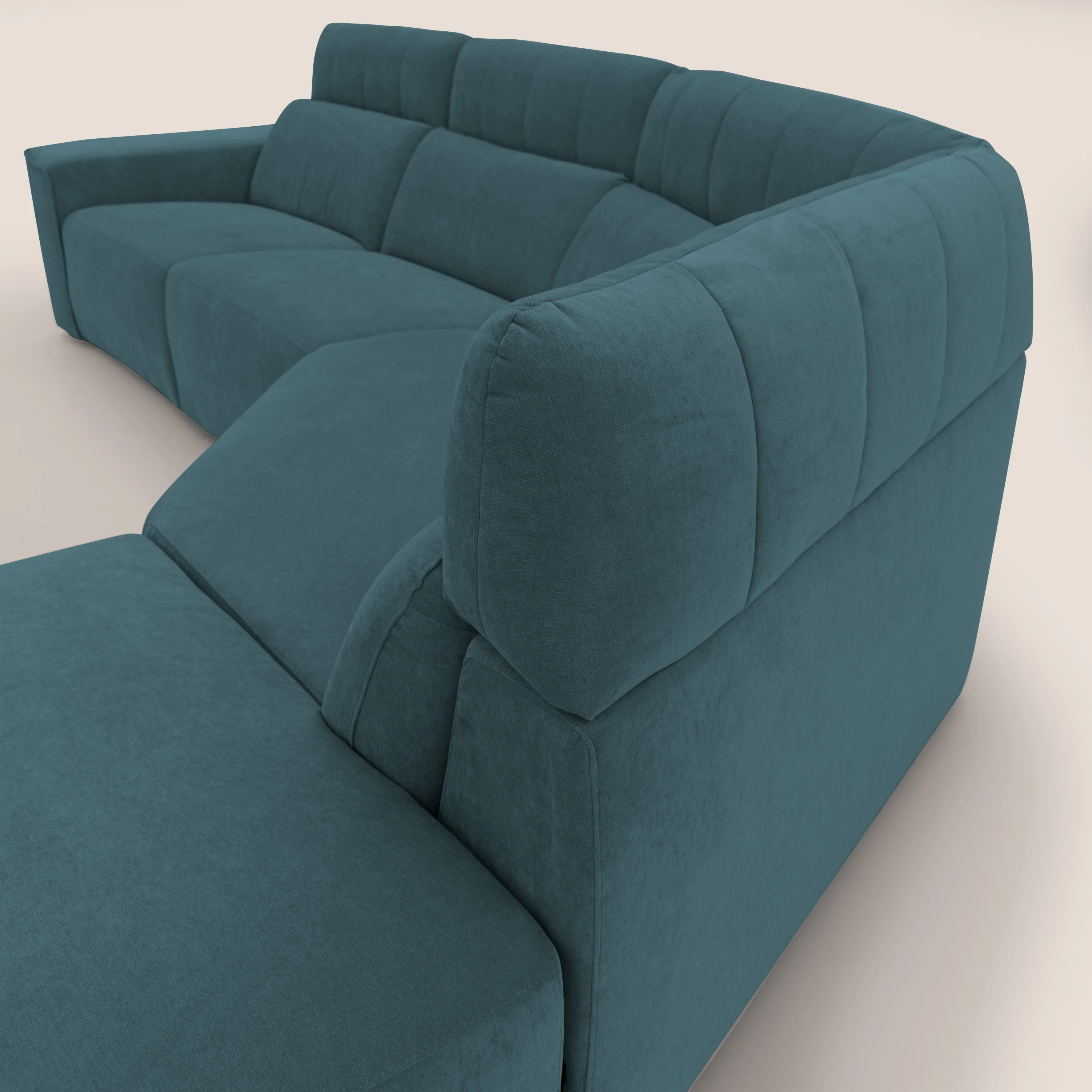 Clark Canapé d'angle avec option relax électrique en tissu imperméable et détachable T17 bleu canard - Image 12