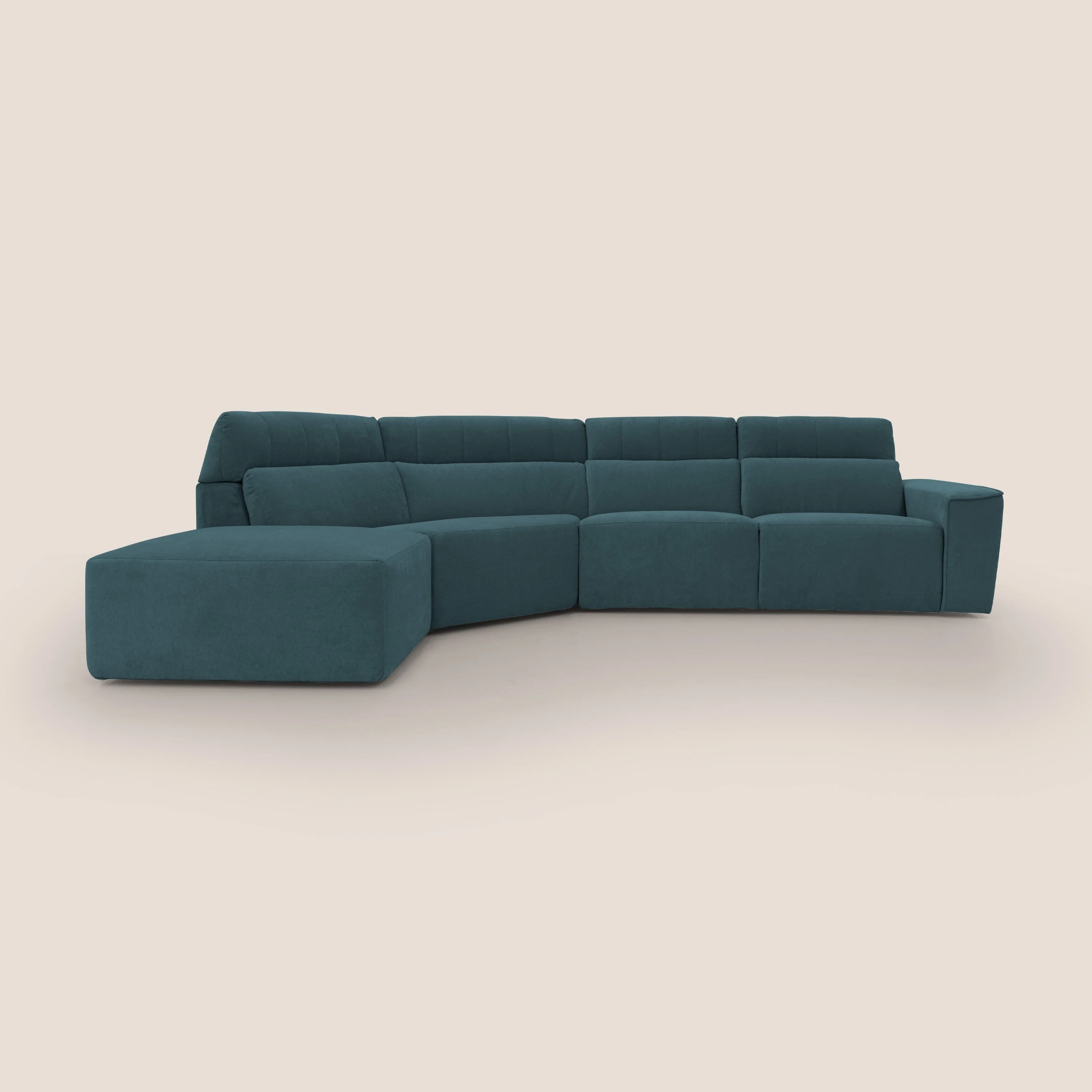Clark Canapé d'angle avec option relax électrique en tissu imperméable et détachable T17 bleu canard - Image 15