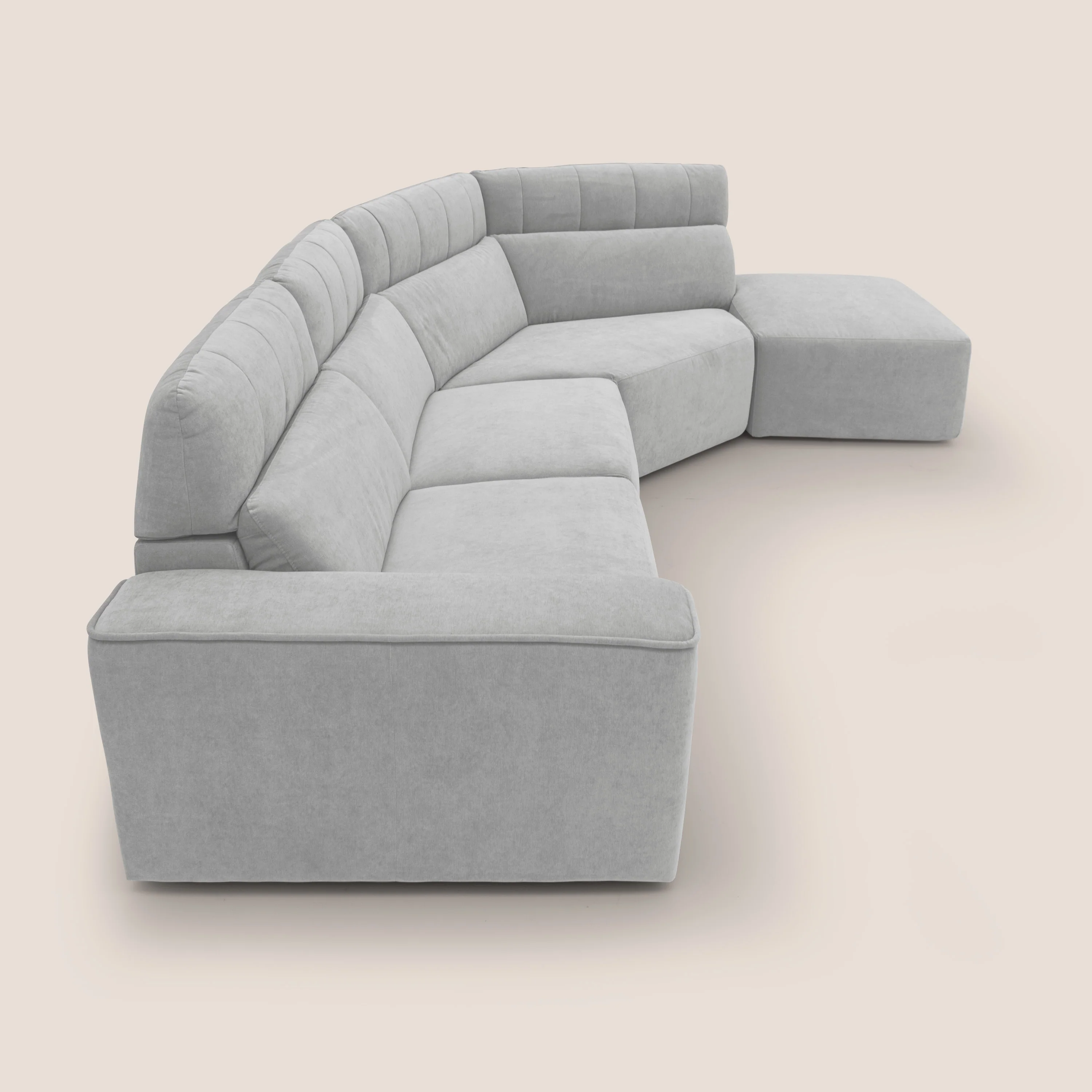 Clark Canapé d'angle avec option relax électrique en tissu imperméable et détachable T17 gris - Image 10