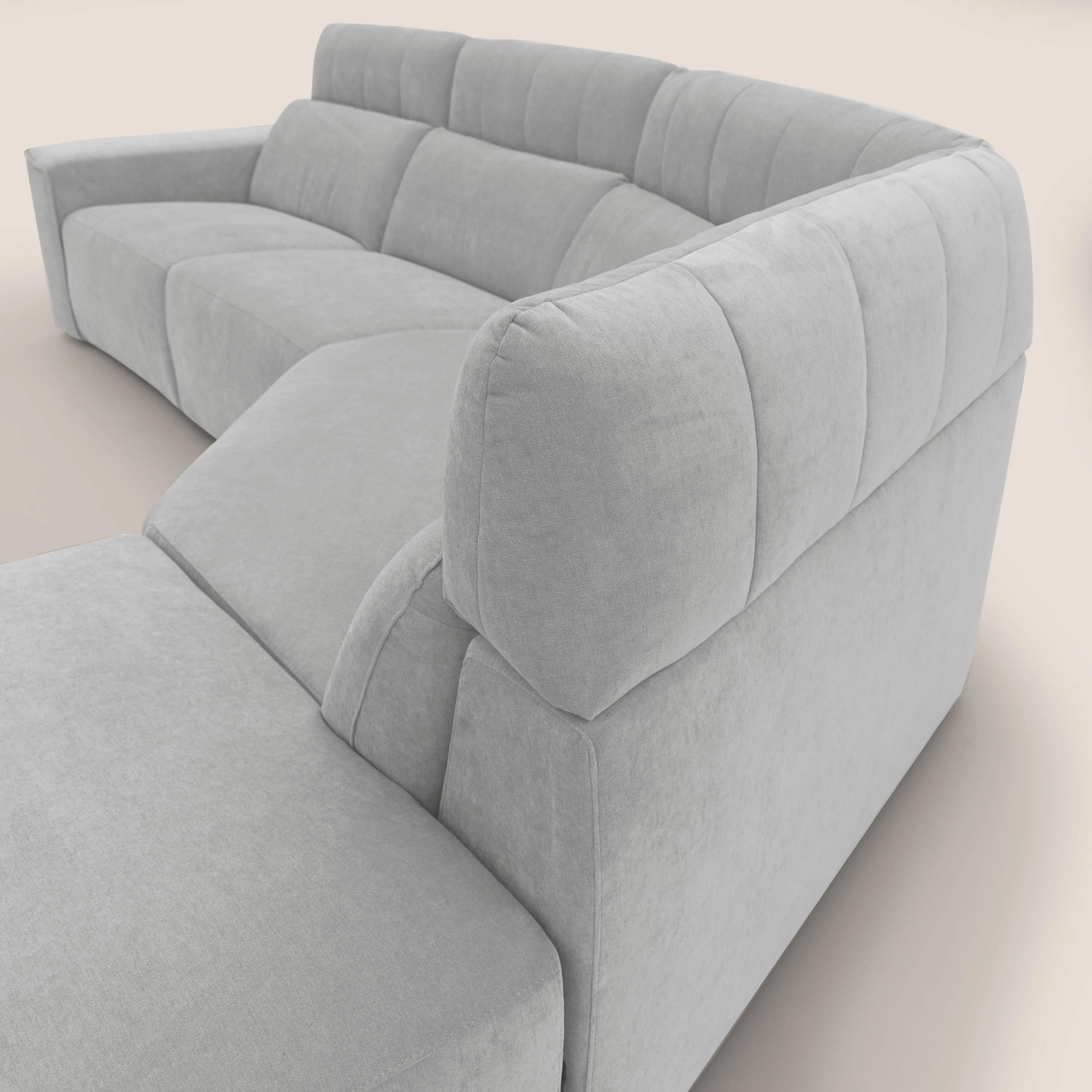 Clark Canapé d'angle avec option relax électrique en tissu imperméable et détachable T17 gris - Image 12