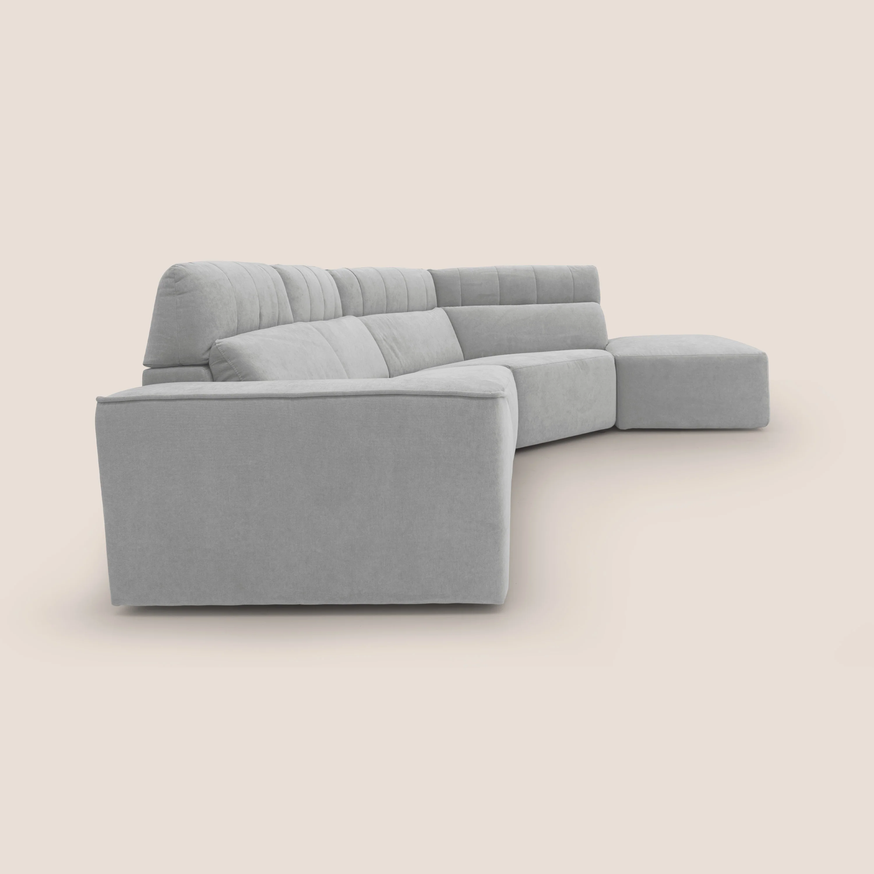 Clark Canapé d'angle avec option relax électrique en tissu imperméable et détachable T17 gris - Image 13