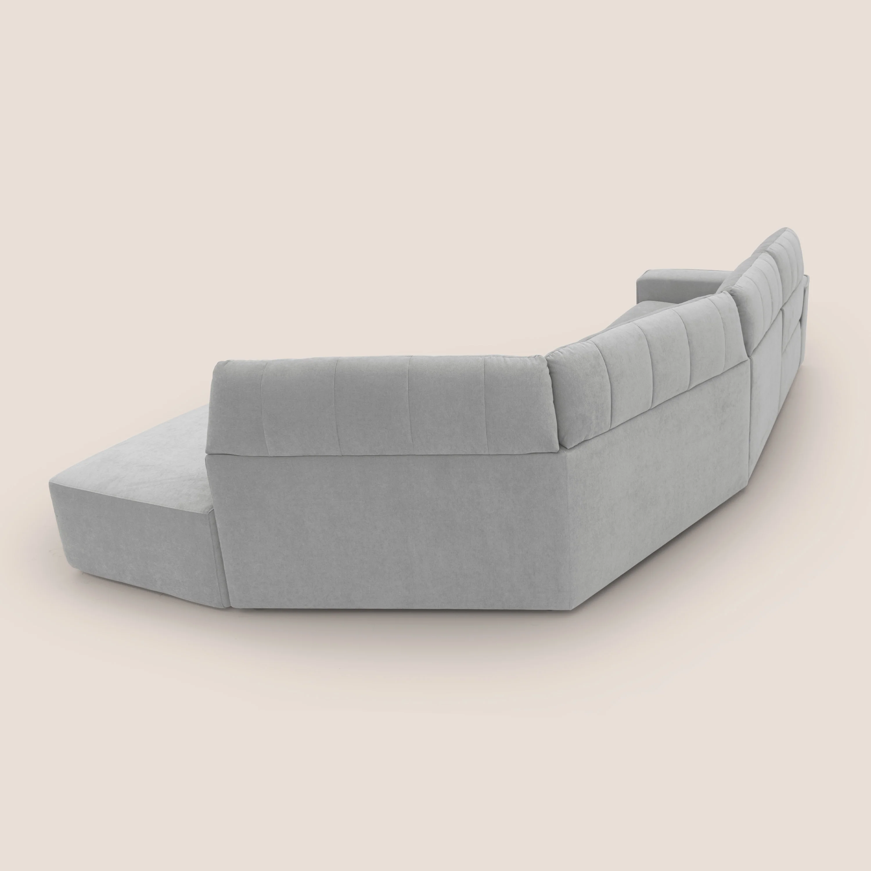 Clark Canapé d'angle avec option relax électrique en tissu imperméable et détachable T17 gris - Image 14