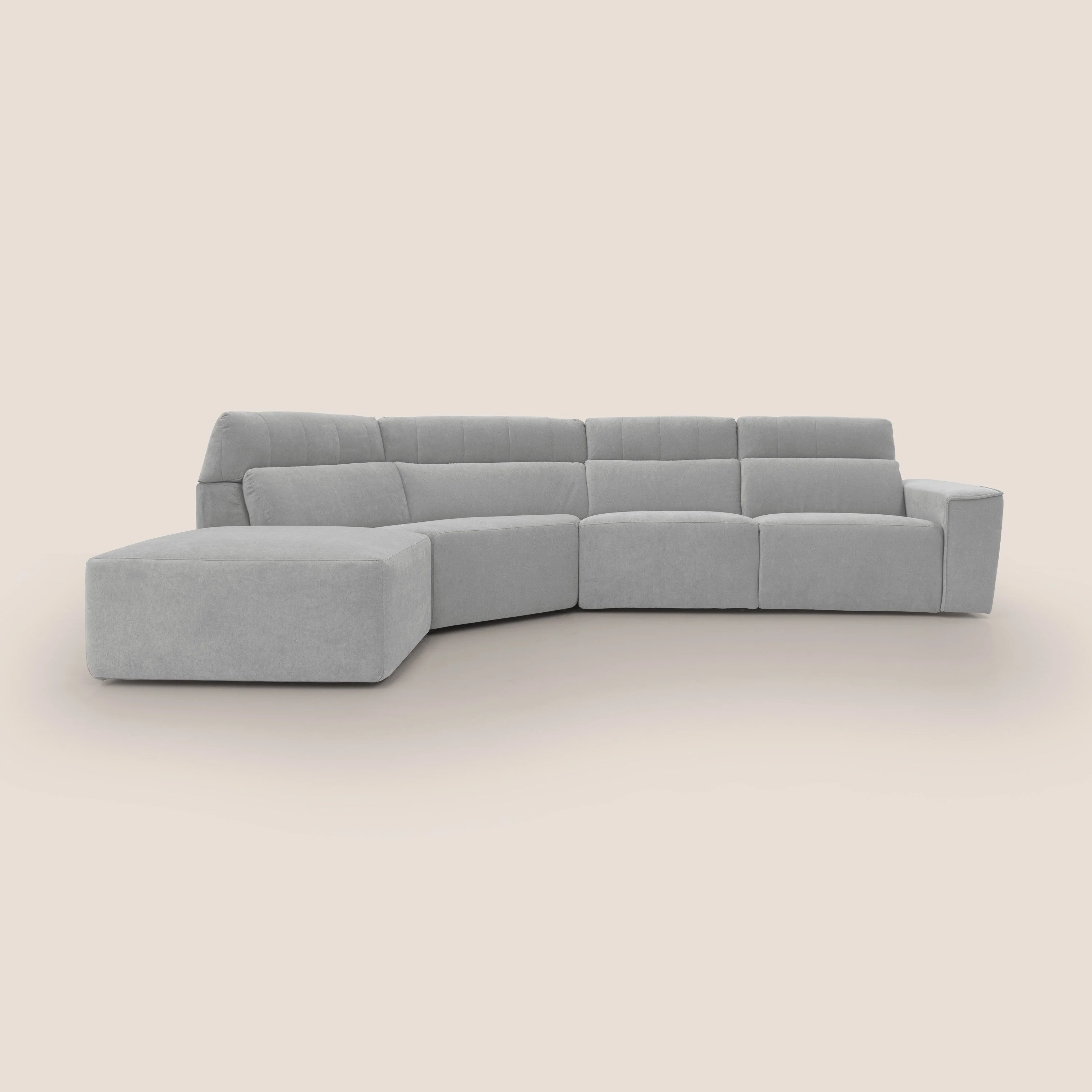 Clark Canapé d'angle avec option relax électrique en tissu imperméable et détachable T17 gris - Image 15