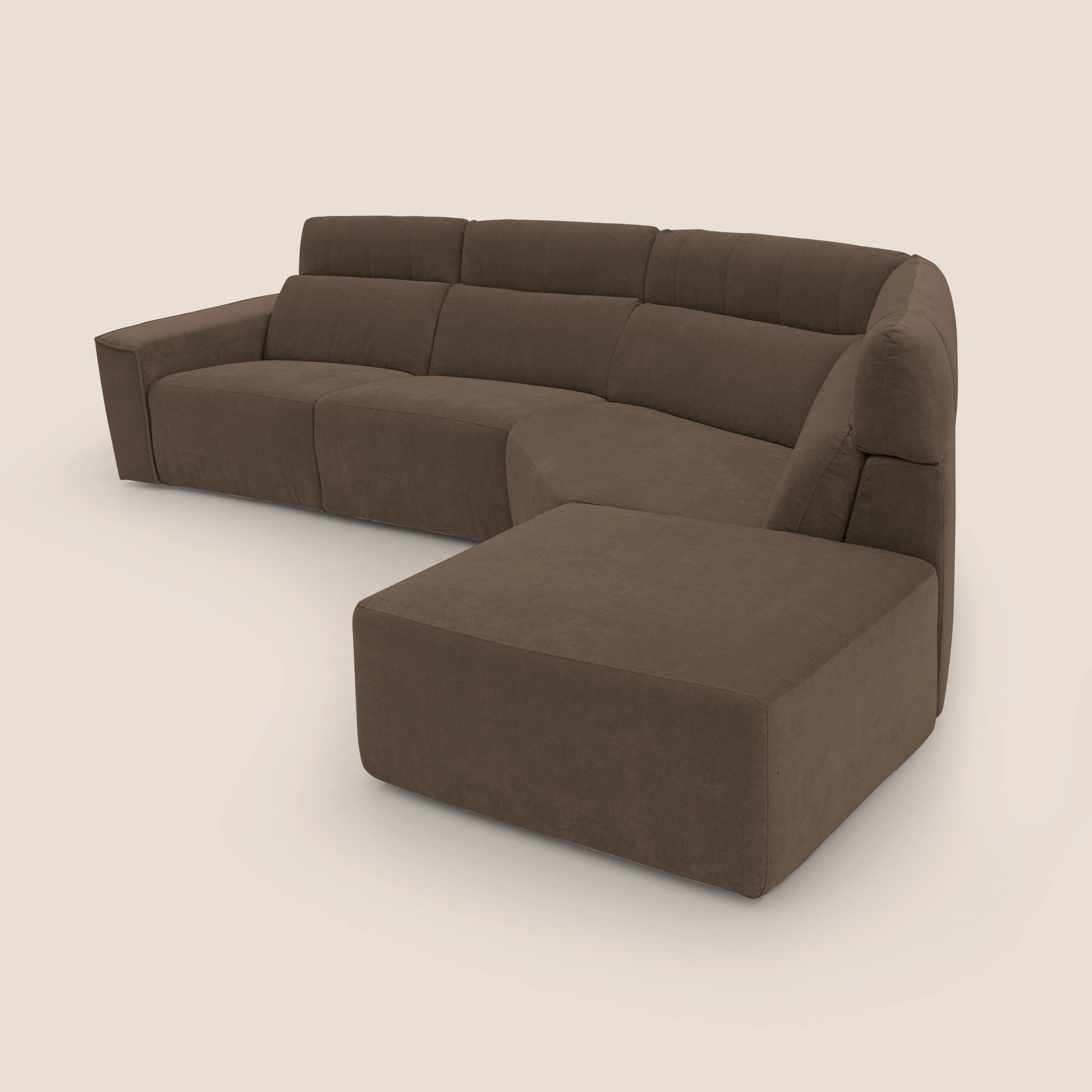 Clark Canapé d'angle avec option relax électrique en tissu imperméable et détachable T17 marron - Image 5