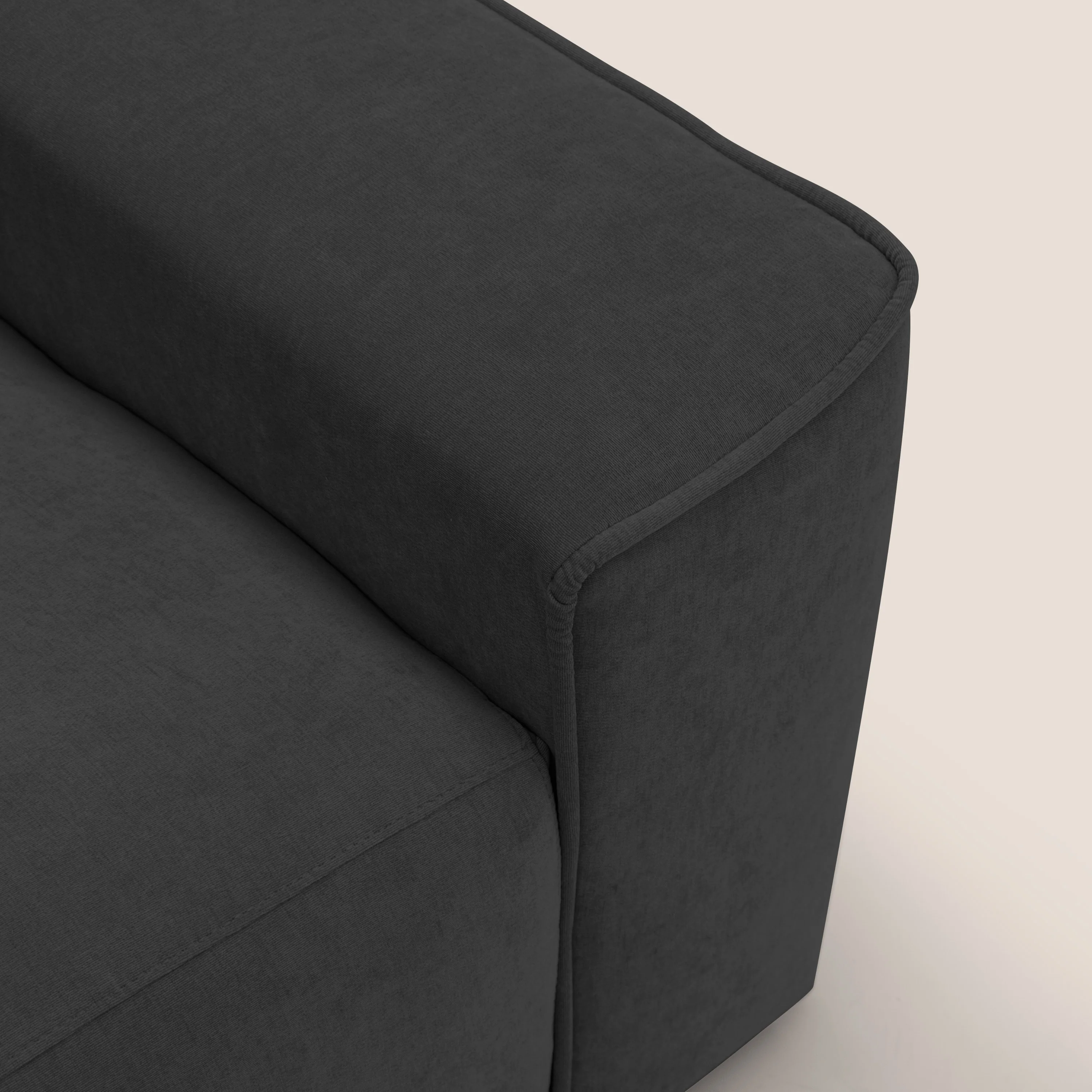 Clark Canapé d'angle avec option relax électrique en tissu imperméable et détachable T17 noir - Image 11