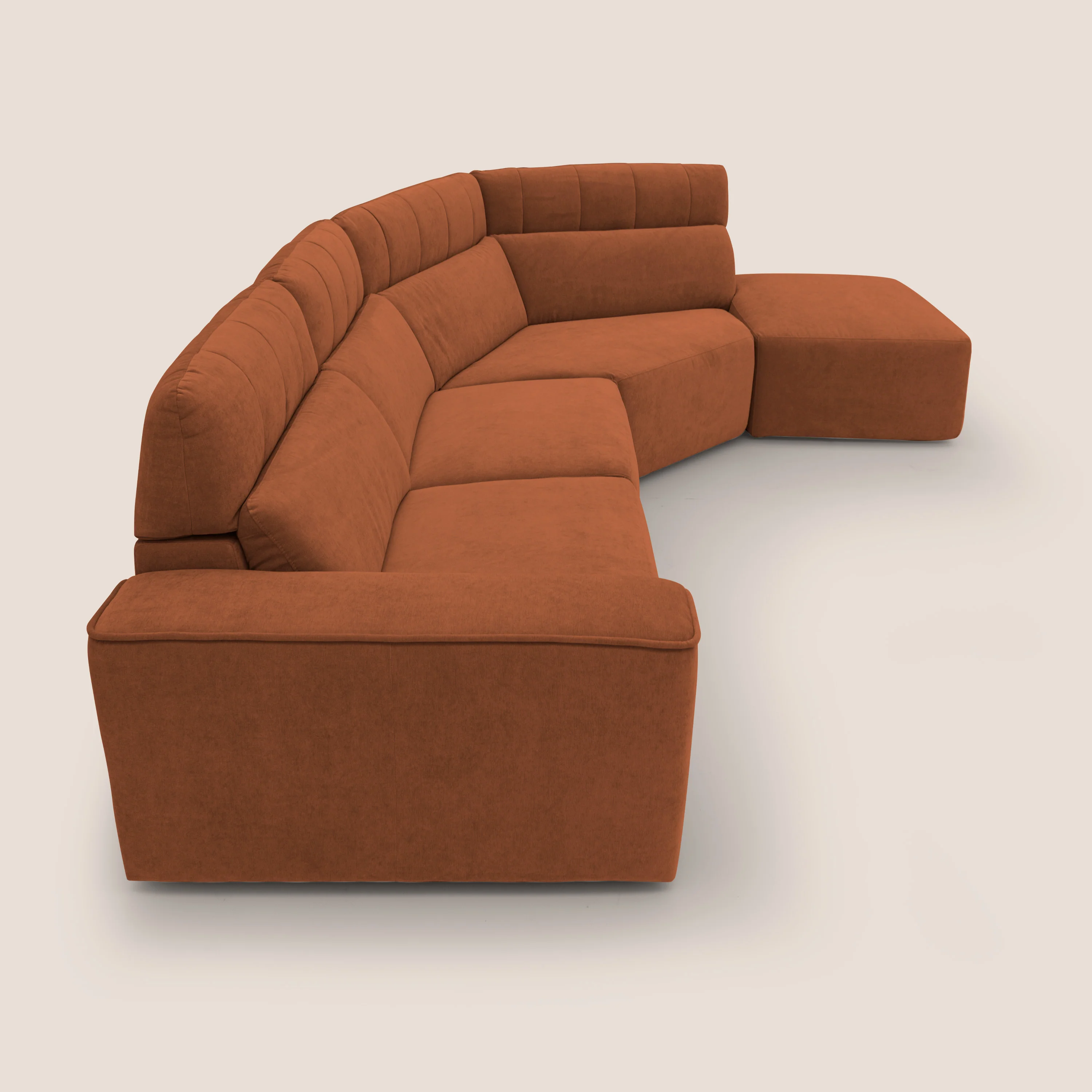 Clark Canapé d'angle avec option relax électrique en tissu imperméable et détachable T17 orange - Image 10