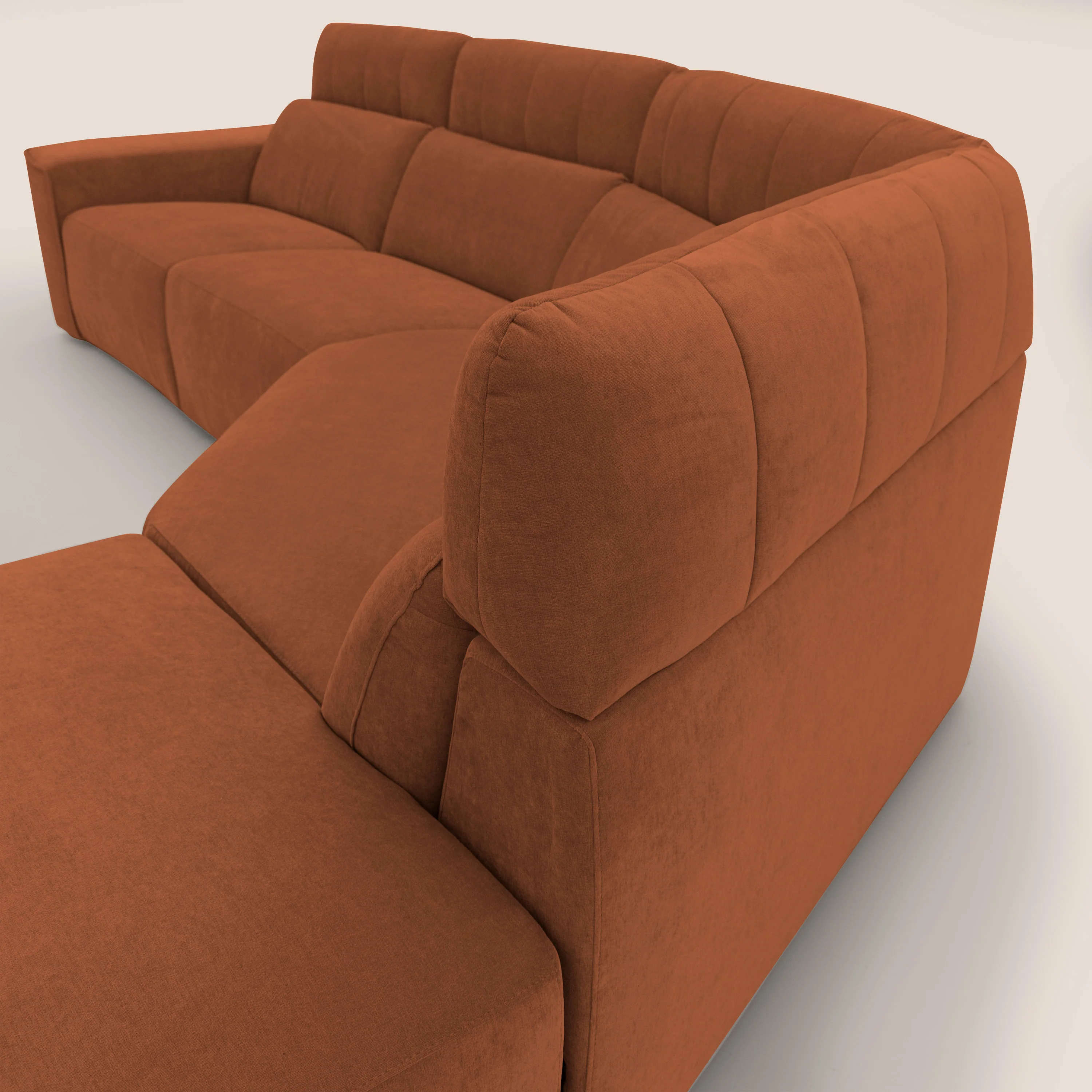 Clark Canapé d'angle avec option relax électrique en tissu imperméable et détachable T17 orange - Image 12