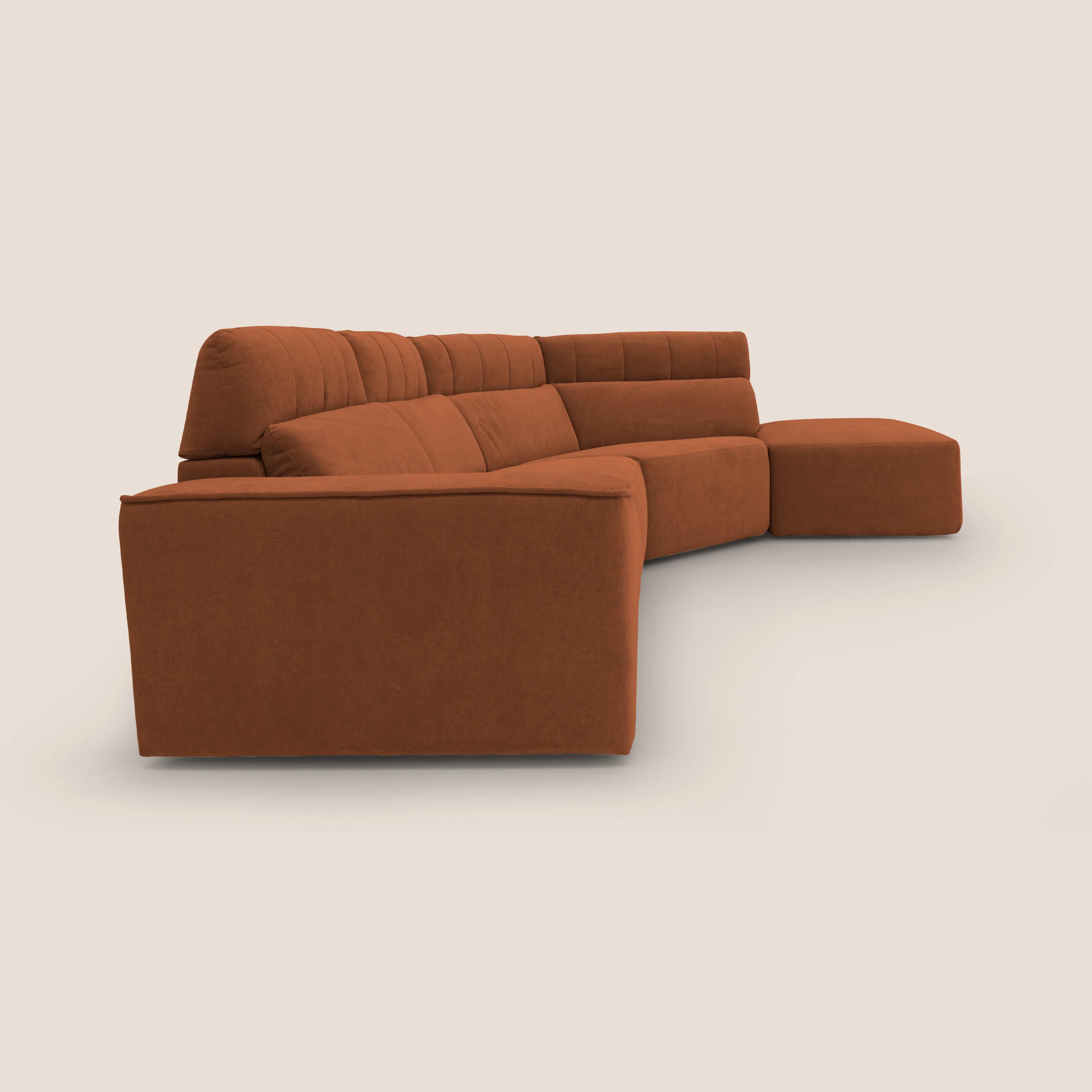 Clark Canapé d'angle avec option relax électrique en tissu imperméable et détachable T17 orange - Image 13