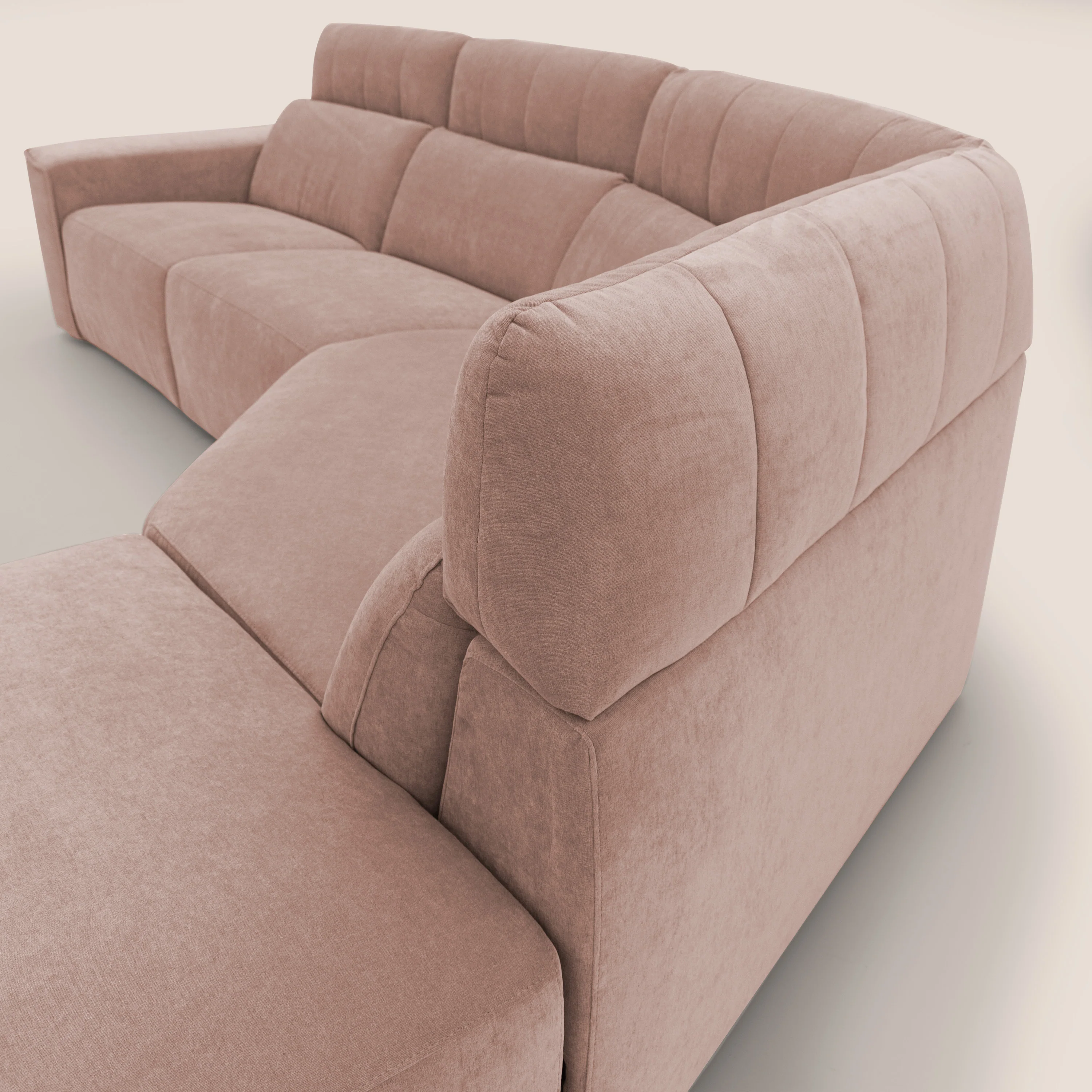 Clark Canapé d'angle avec option relax électrique en tissu imperméable et détachable T17 rose - Image 12