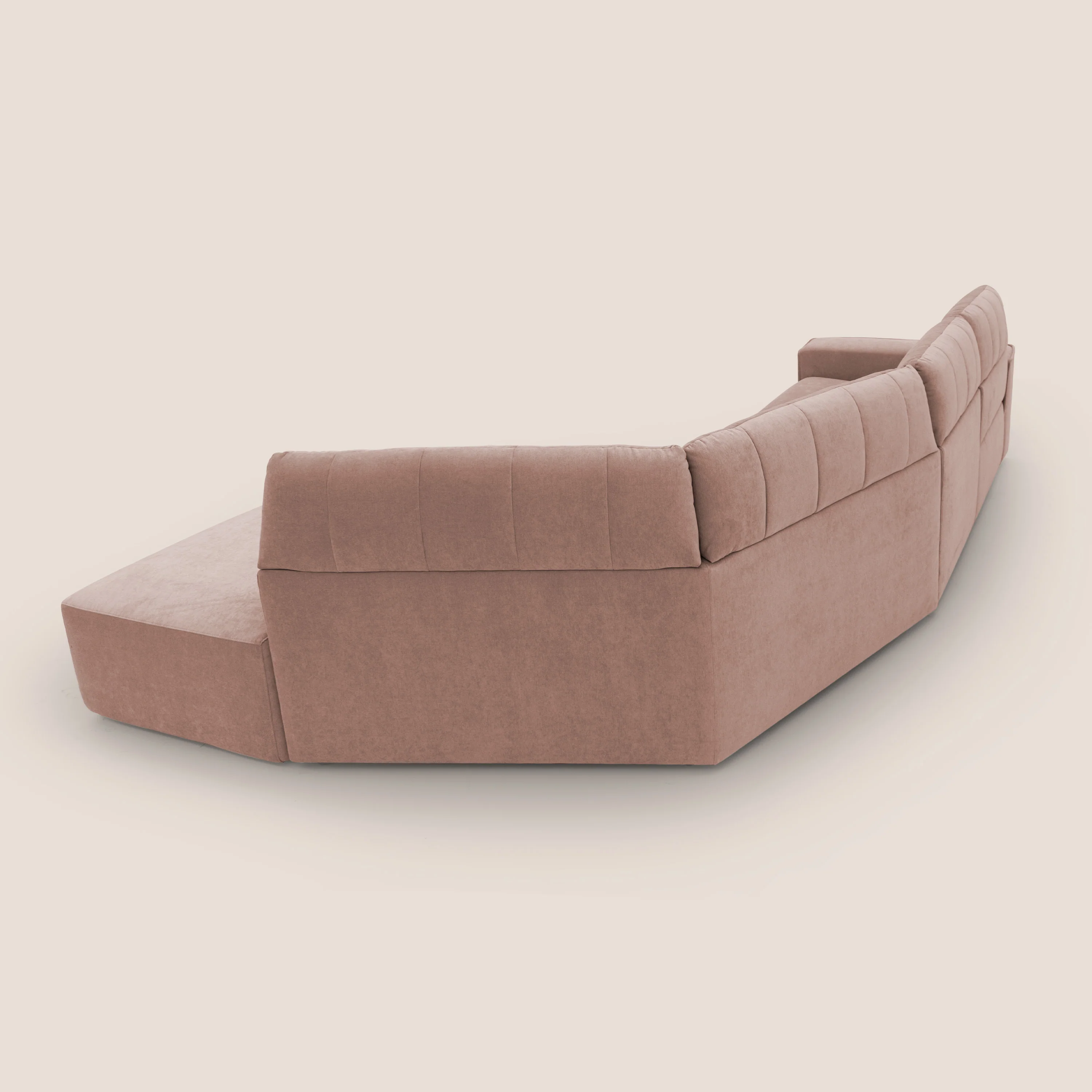 Clark Canapé d'angle avec option relax électrique en tissu imperméable et détachable T17 rose - Image 14