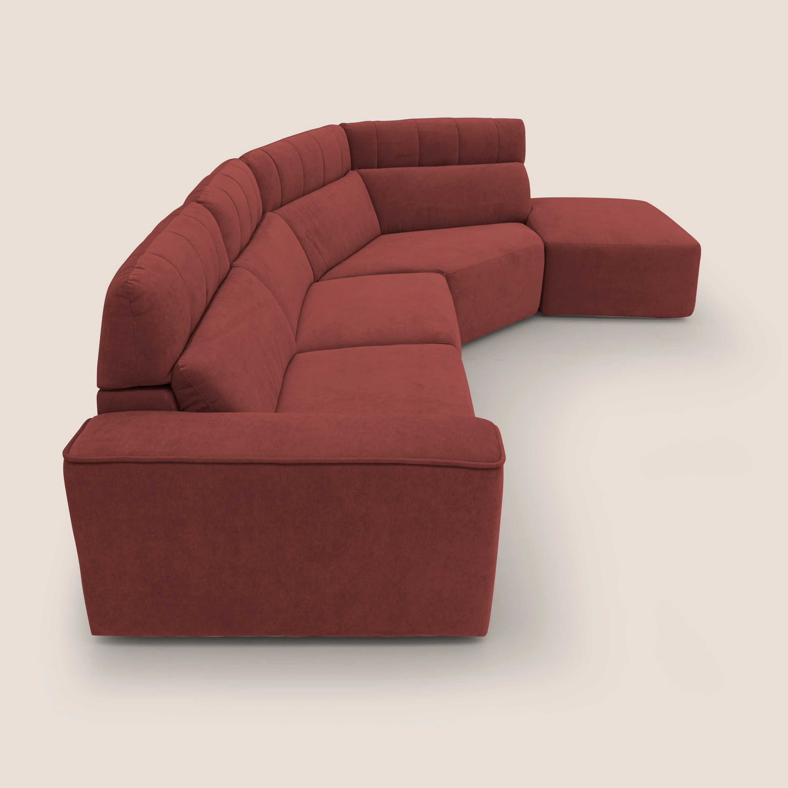 Clark Canapé d'angle avec option relax électrique en tissu imperméable et détachable T17 rouge - Image 10
