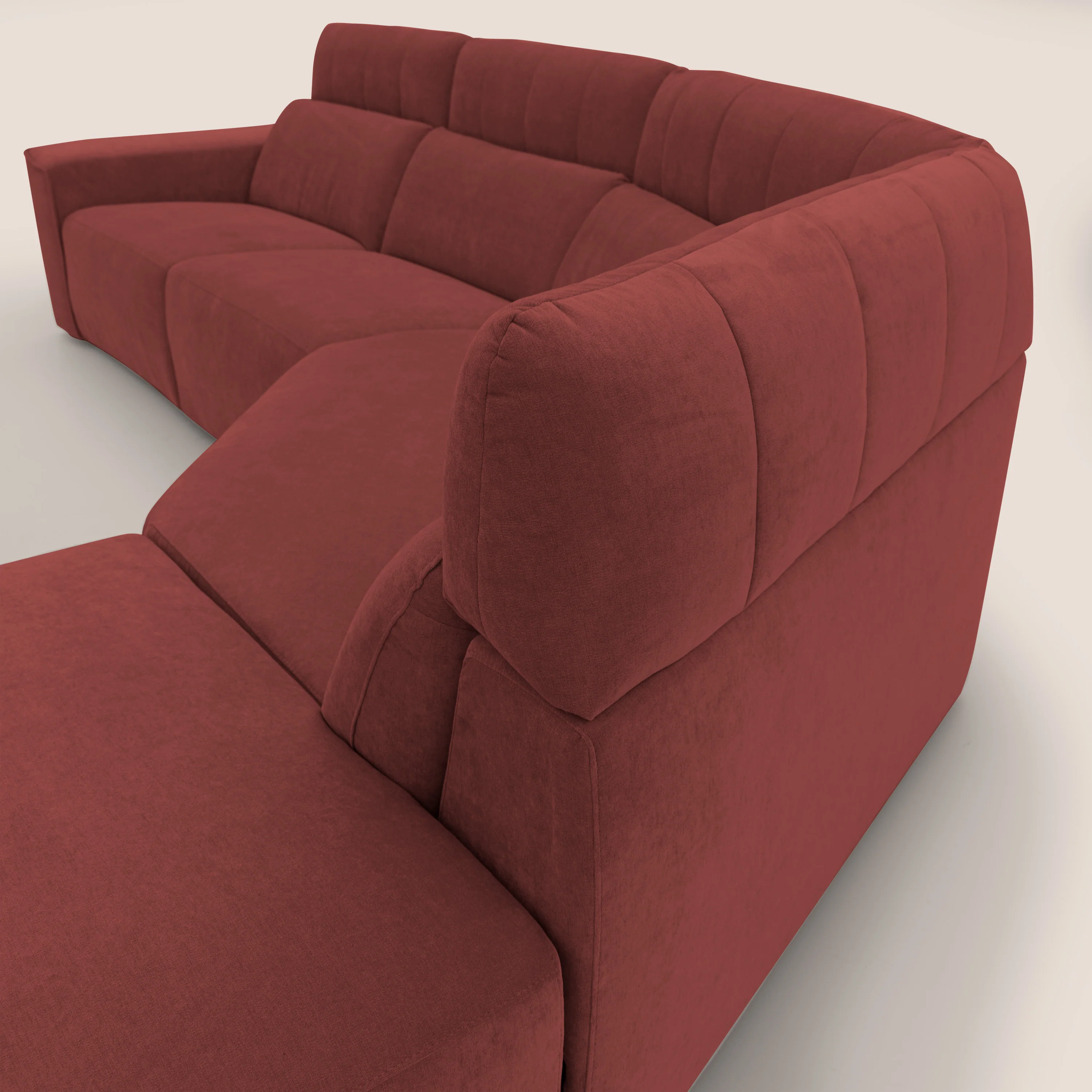 Clark Canapé d'angle avec option relax électrique en tissu imperméable et détachable T17 rouge - Image 12