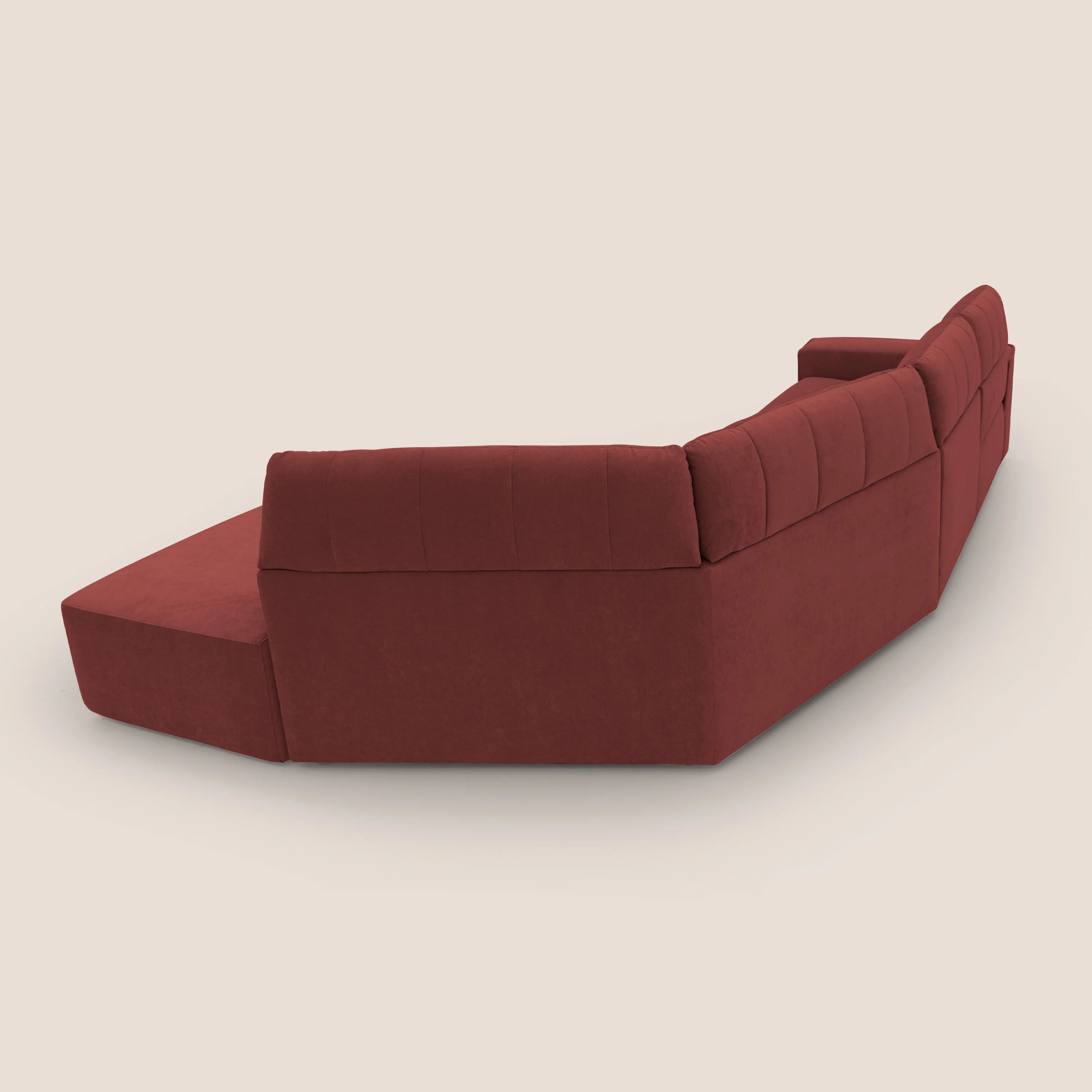 Clark Canapé d'angle avec option relax électrique en tissu imperméable et détachable T17 rouge - Image 14