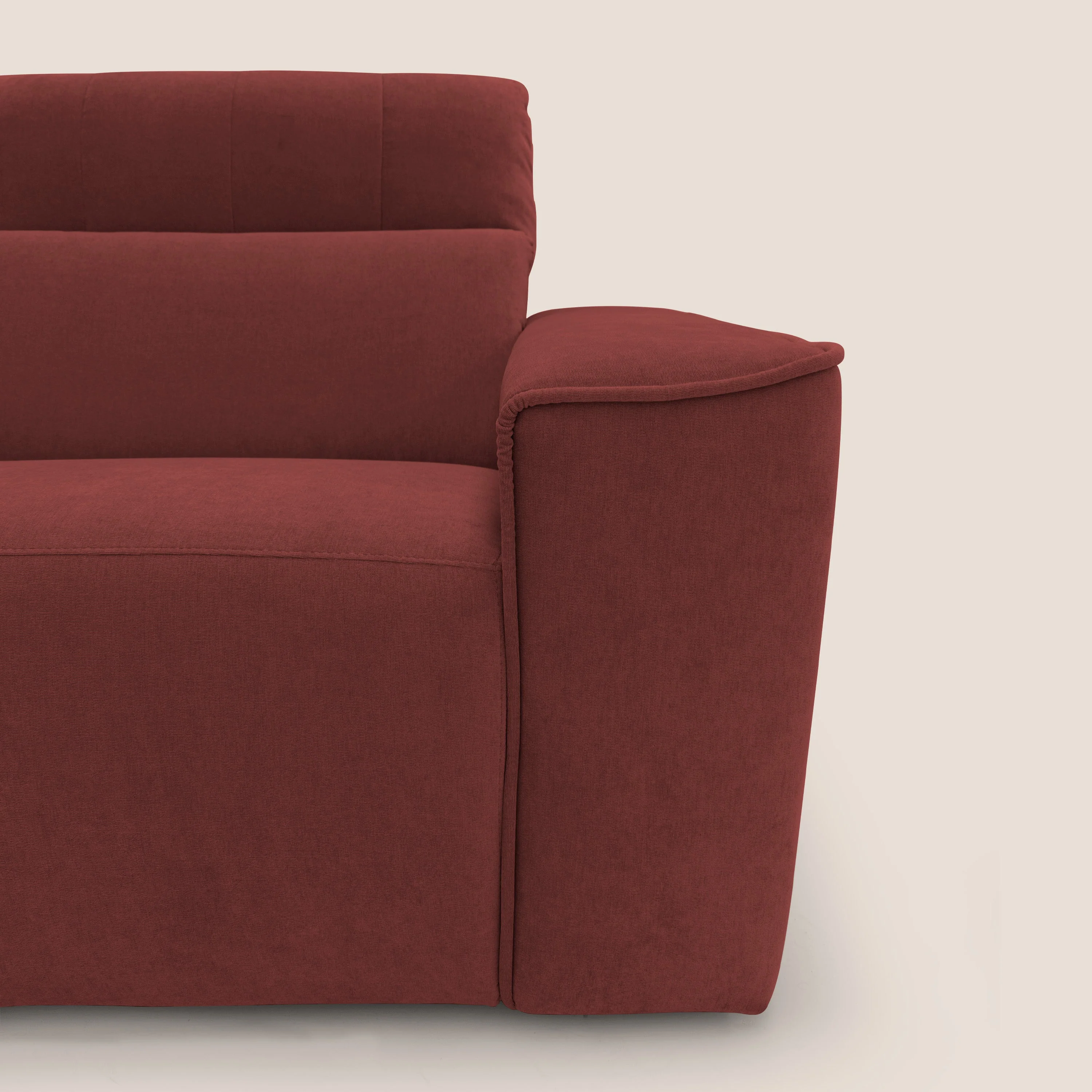 Clark Canapé d'angle avec option relax électrique en tissu imperméable et détachable T17 rouge - Image 3