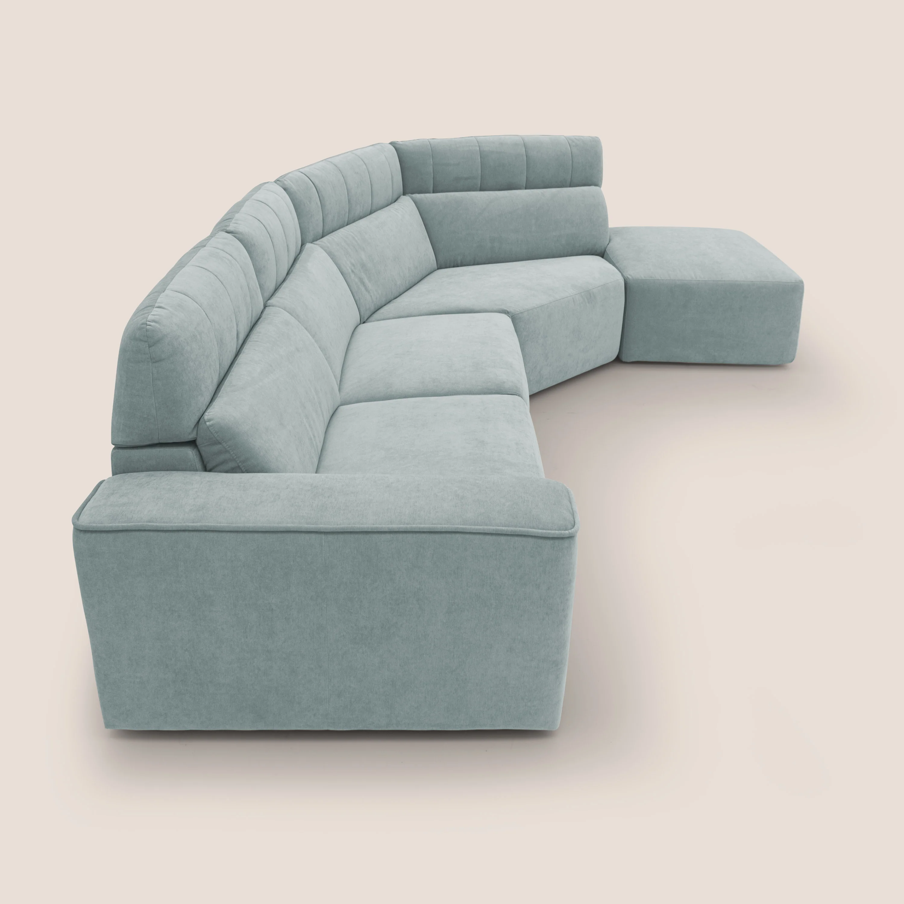 Clark Canapé d'angle avec option relax électrique en tissu imperméable et détachable T17 vert d'eau - Image 10
