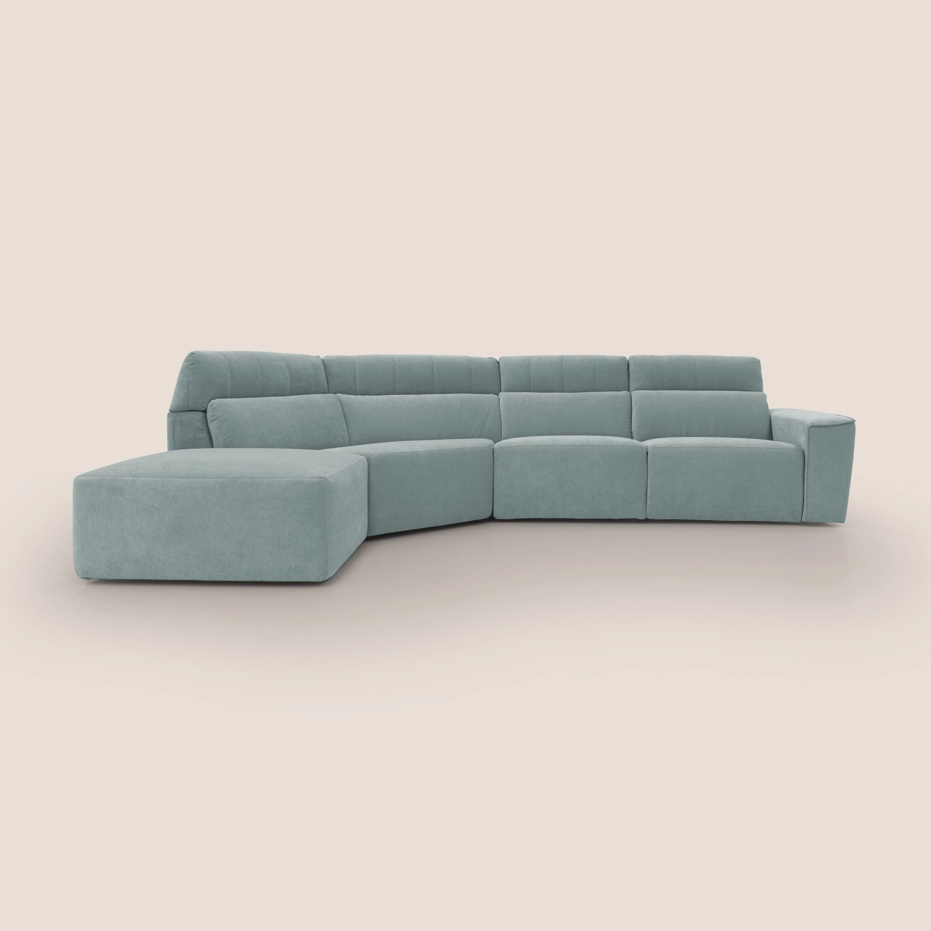 Clark Canapé d'angle avec option relax électrique en tissu imperméable et détachable T17 vert d'eau - Image 15