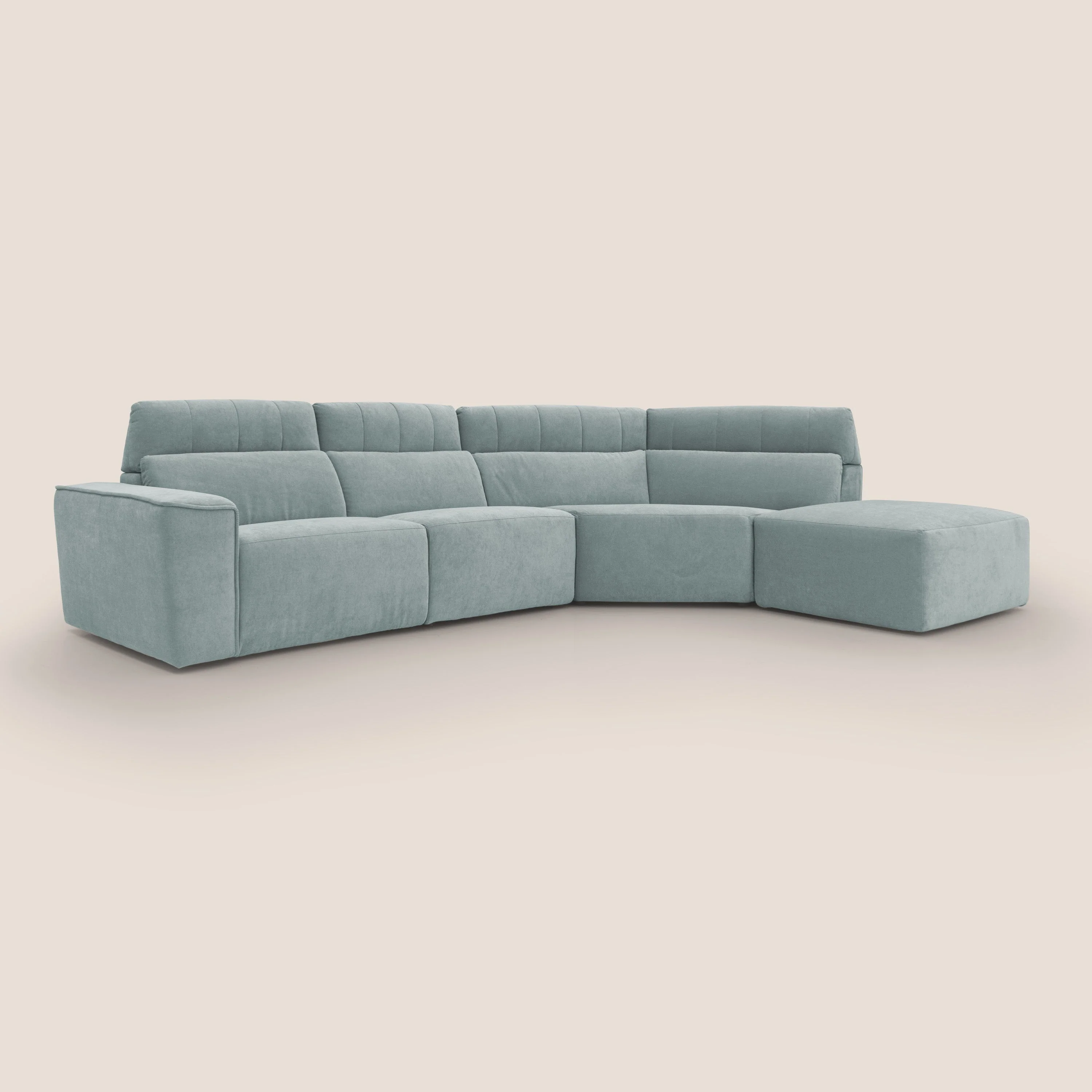 Clark Canapé d'angle avec option relax électrique en tissu imperméable et détachable T17 vert d'eau - Image 2