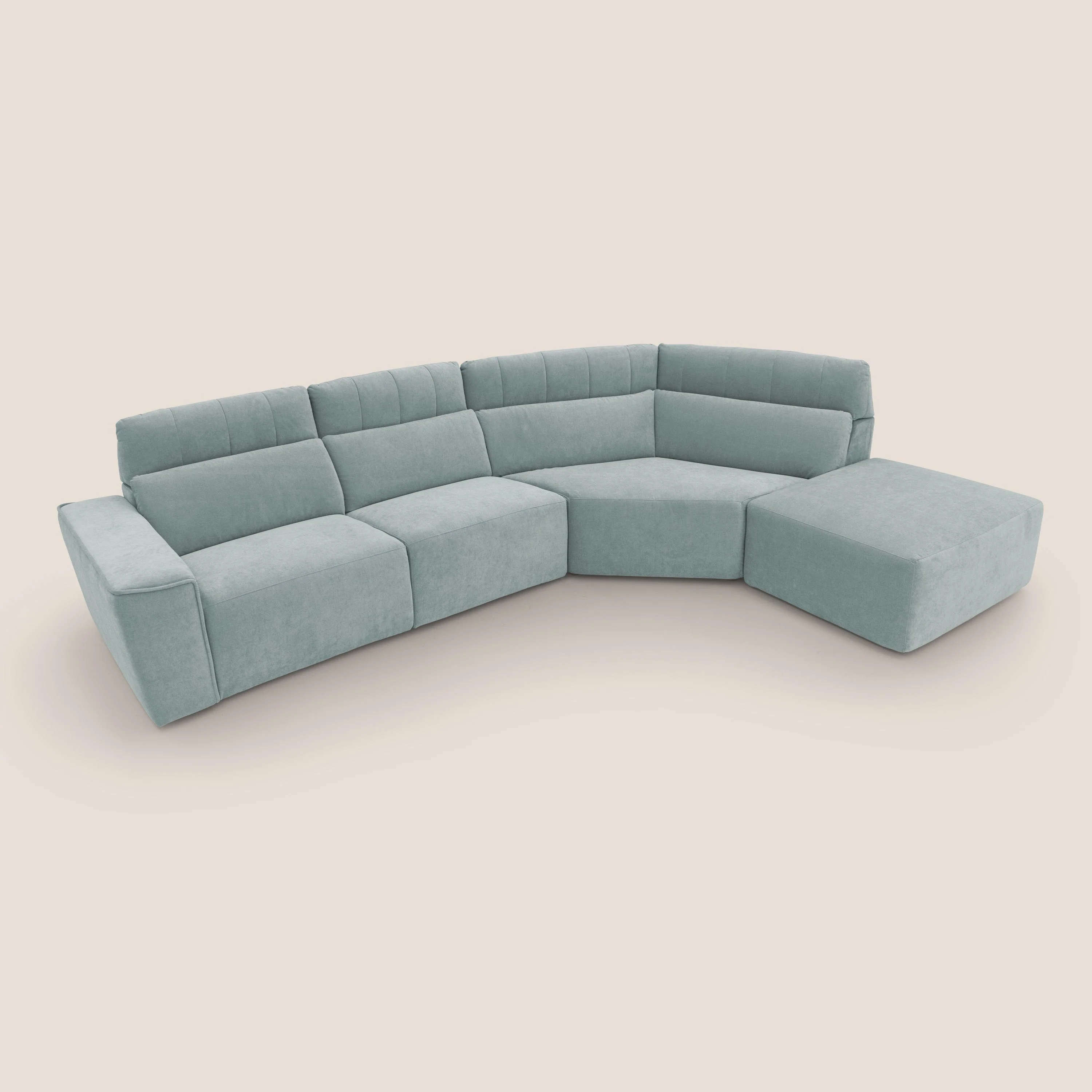 Clark Canapé d'angle avec option relax électrique en tissu imperméable et détachable T17 vert d'eau - Image 7
