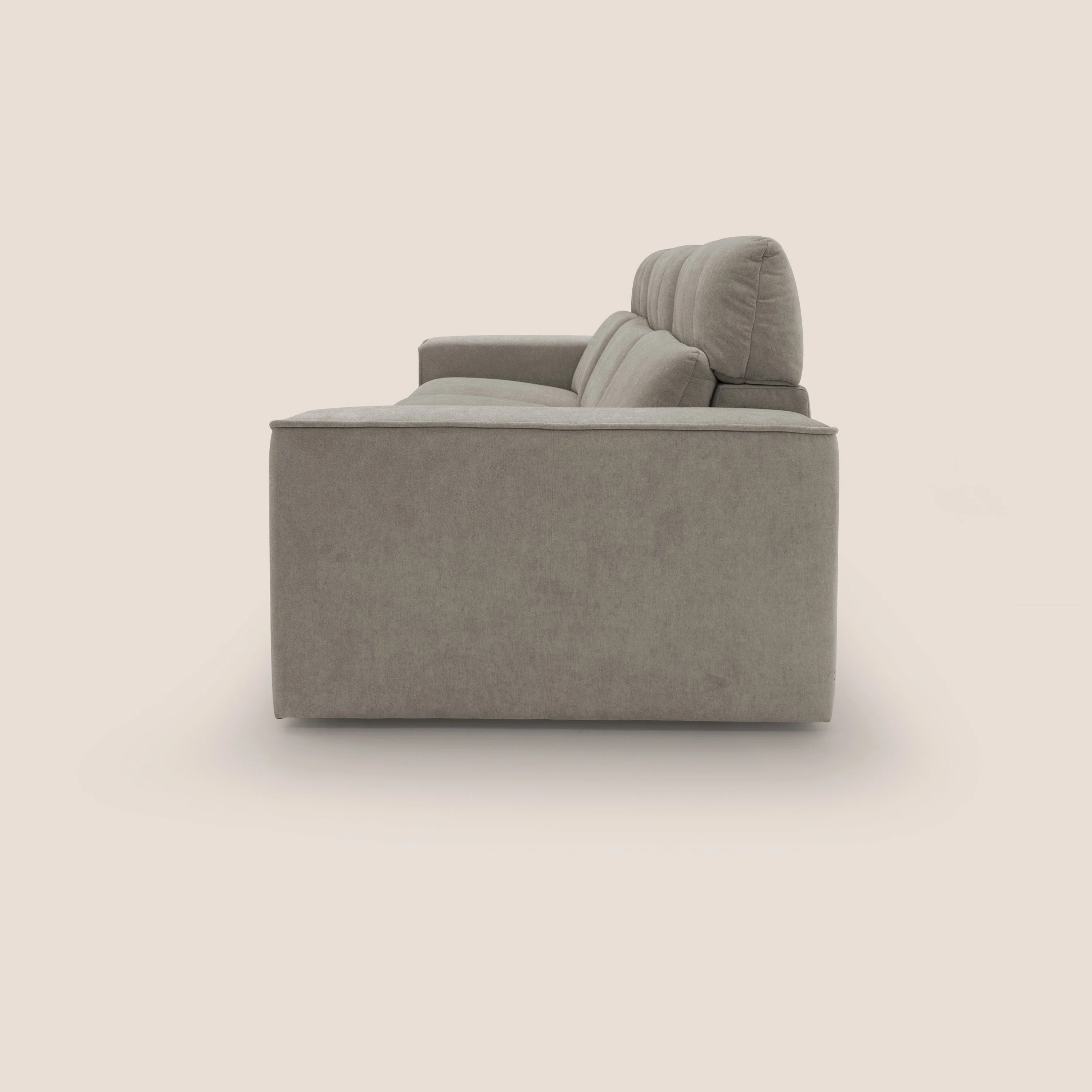 Clark Canapé modulable avec 3 assises et avec option relax électrique en tissu imperméable et détachable T17 beige - Image 8