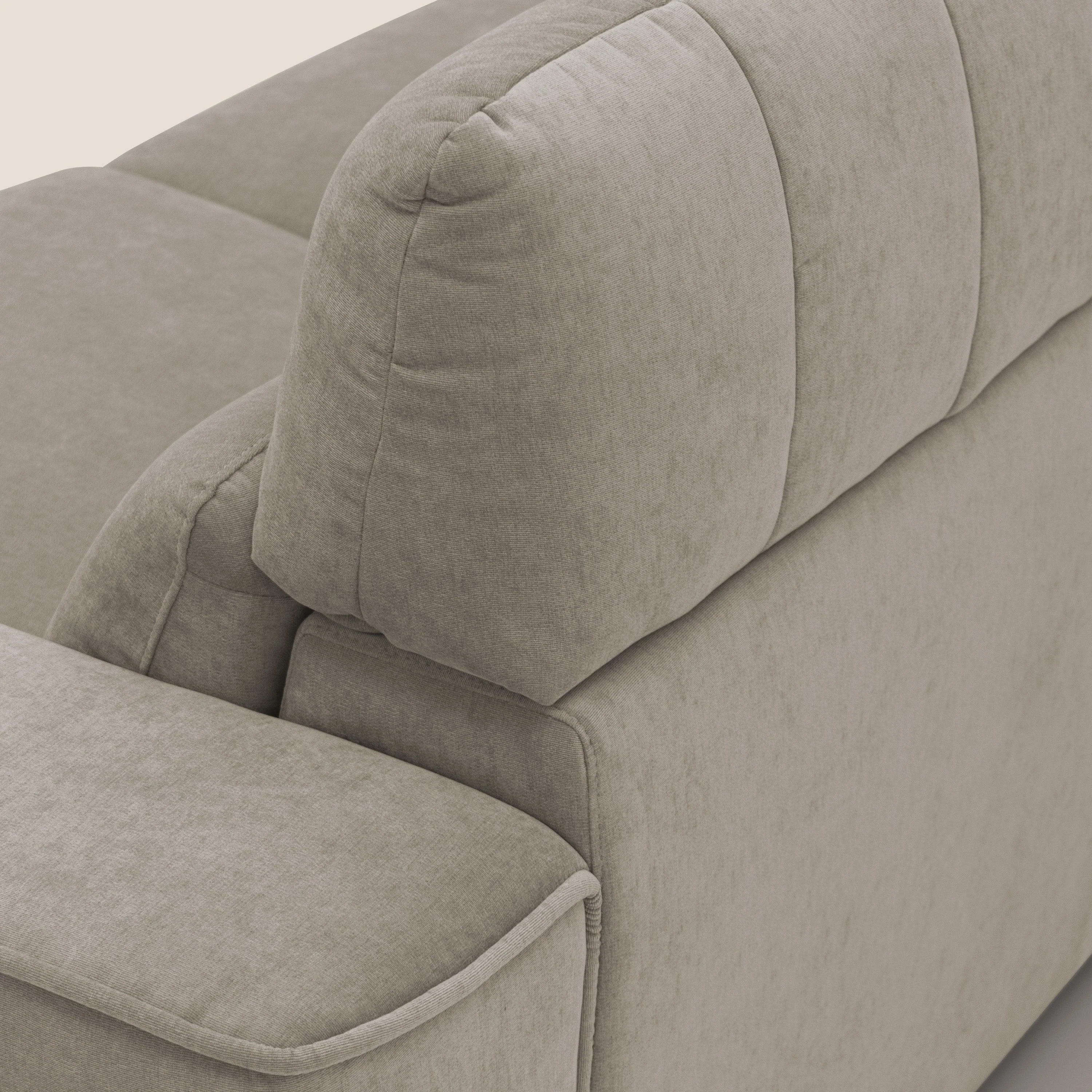 Clark Canapé modulable avec 3 assises et avec option relax électrique en tissu imperméable et détachable T17 beige - Image 9