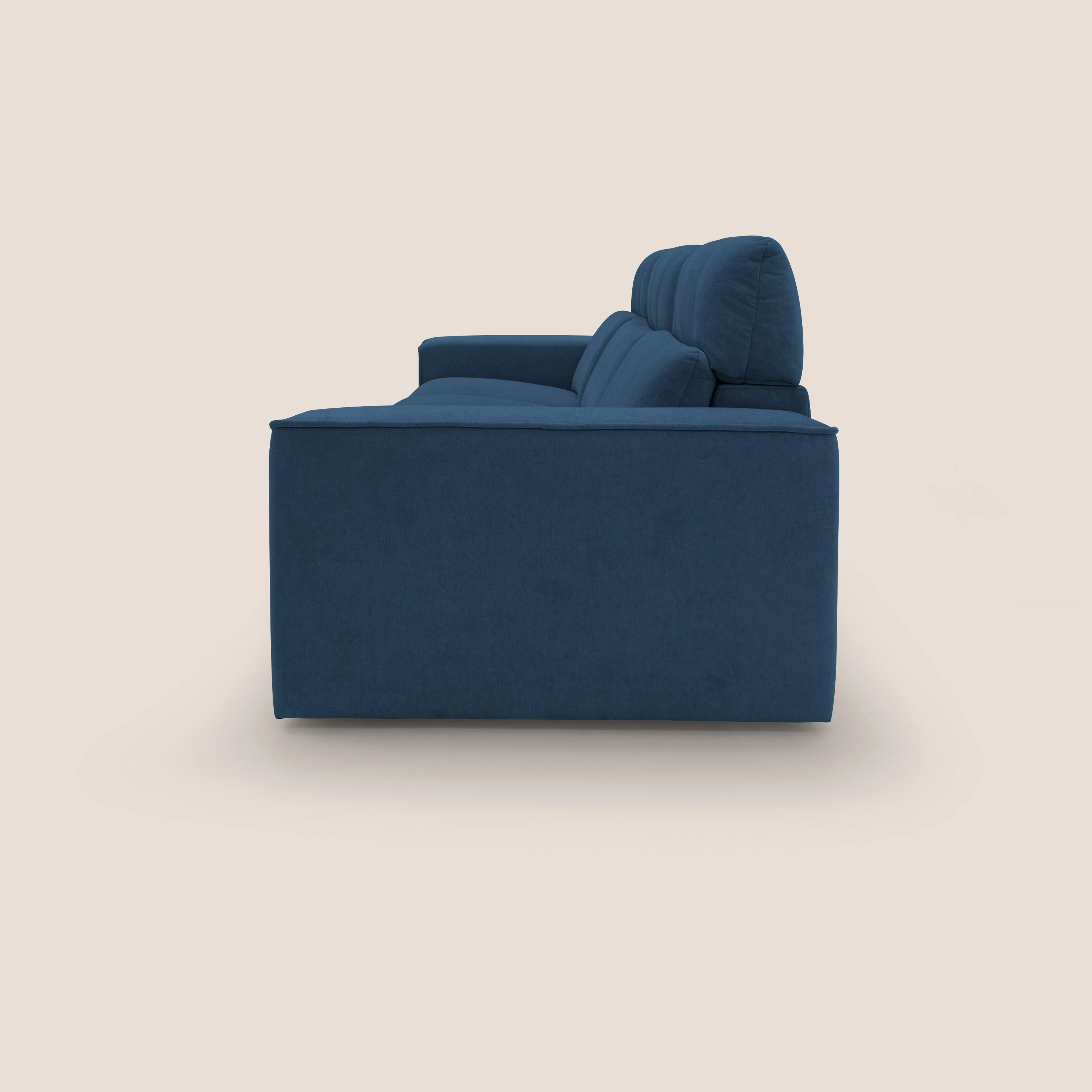 Clark Canapé modulable avec 3 assises et avec option relax électrique en tissu imperméable et détachable T17 bleu - Image 8