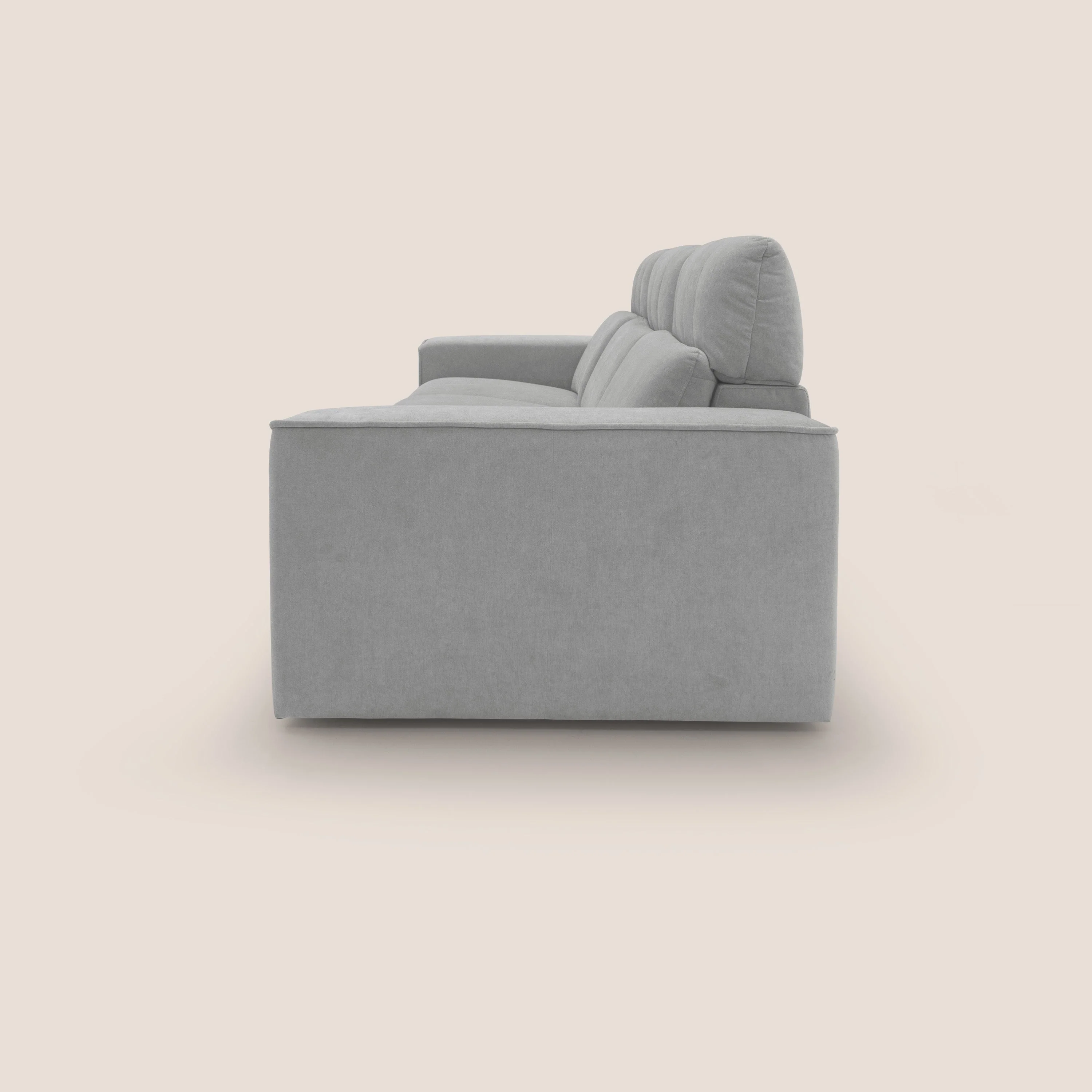 Clark Canapé modulable avec 3 assises et avec option relax électrique en tissu imperméable et détachable T17 gris - Image 8