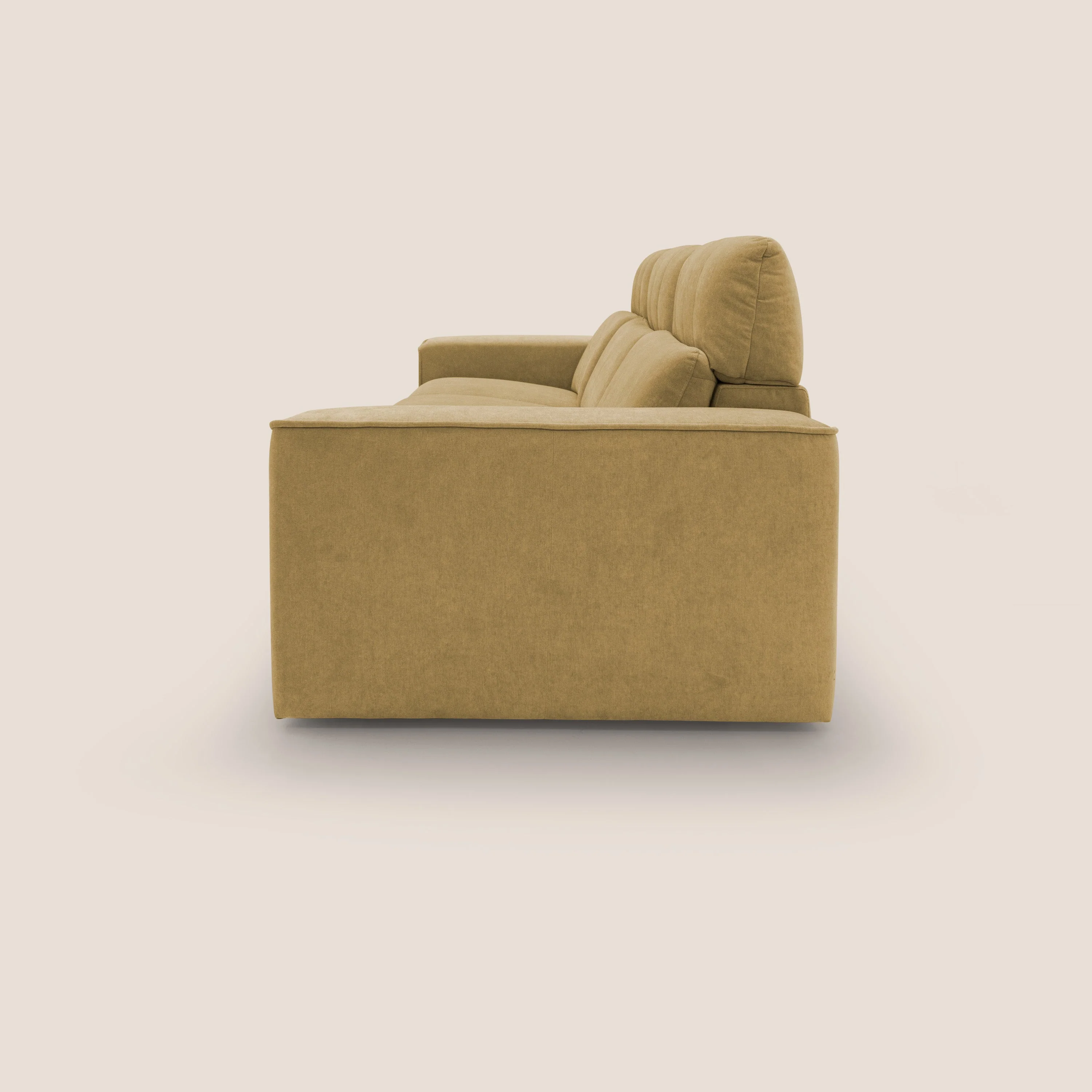 Clark Canapé modulable avec 3 assises et avec option relax électrique en tissu imperméable et détachable T17 jaune - Image 10