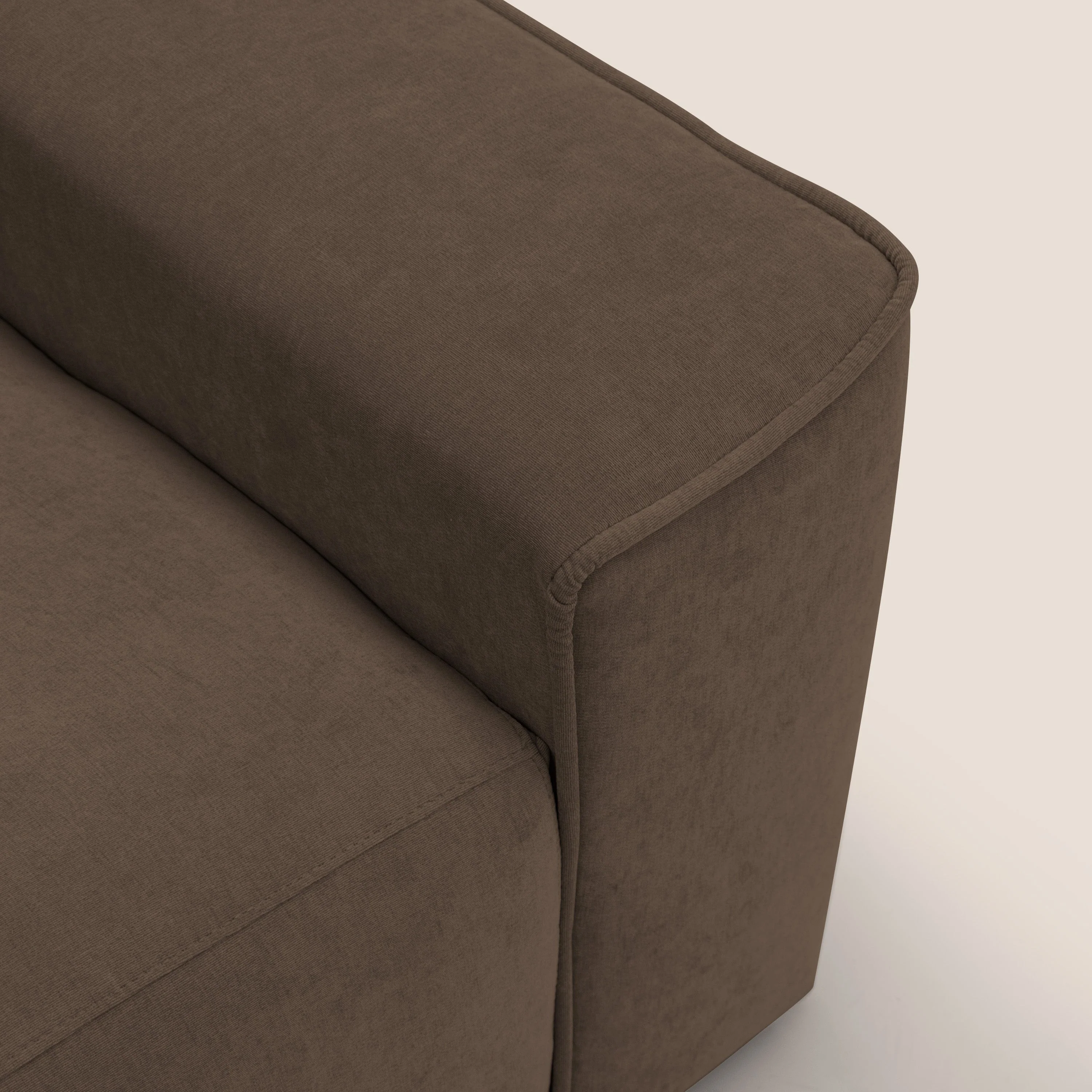 Clark Canapé modulable avec 3 assises et avec option relax électrique en tissu imperméable et détachable T17 marron - Image 11