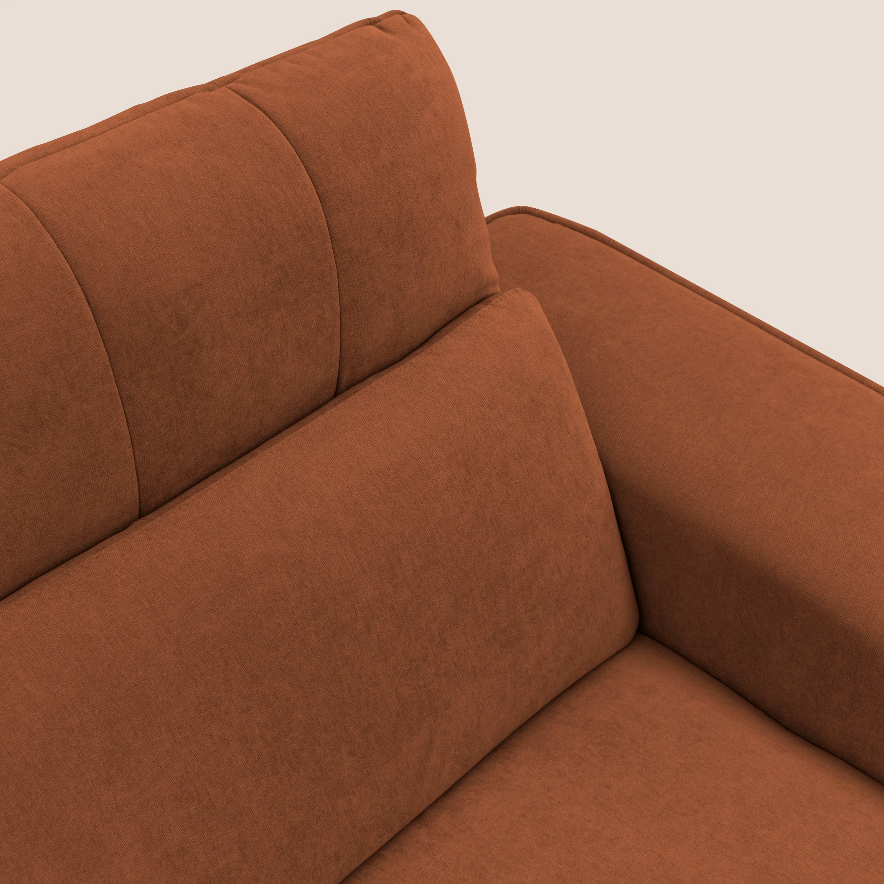 Clark Canapé modulable avec 3 assises et avec option relax électrique en tissu imperméable et détachable T17 orange - Image 5