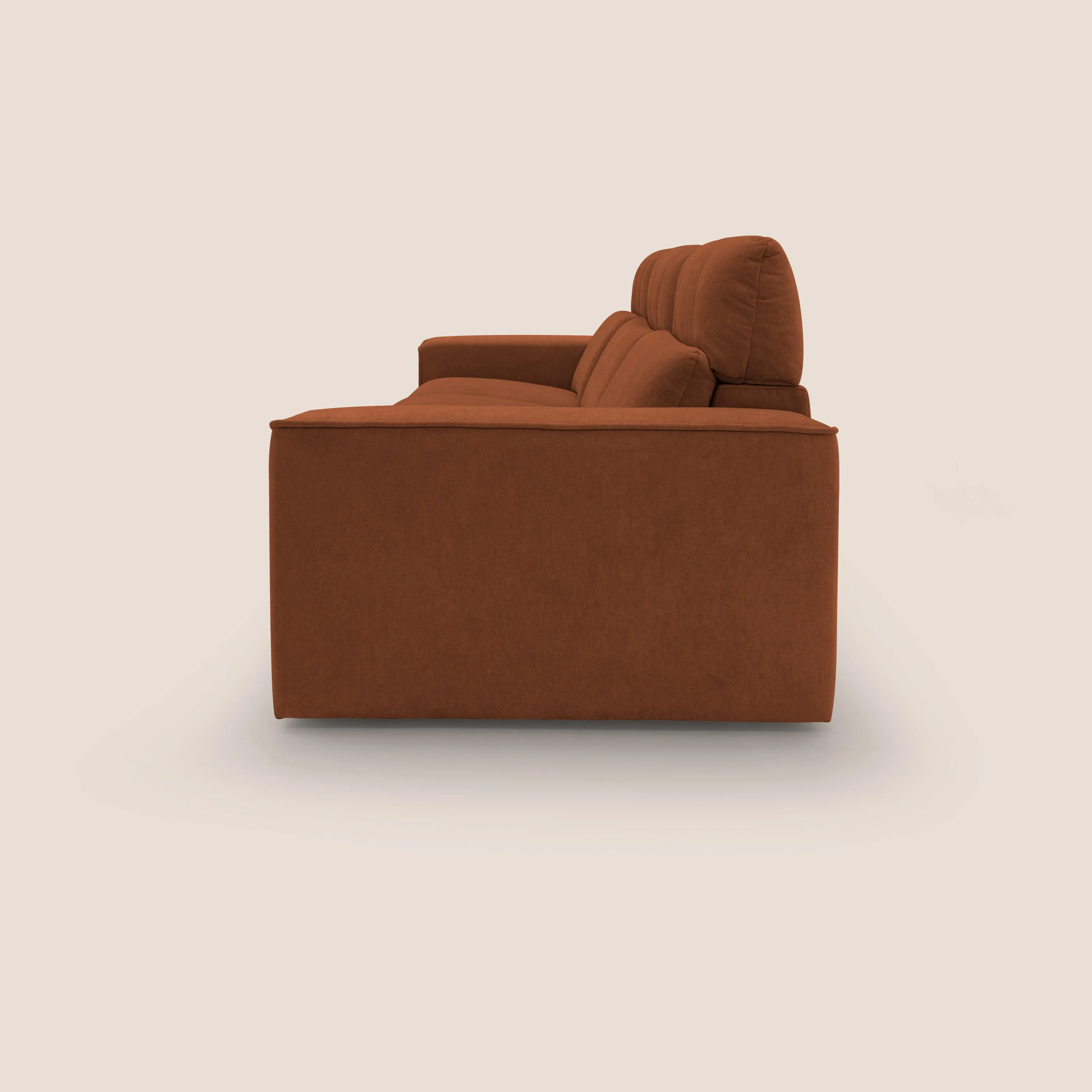 Clark Canapé modulable avec 3 assises et avec option relax électrique en tissu imperméable et détachable T17 orange - Image 8