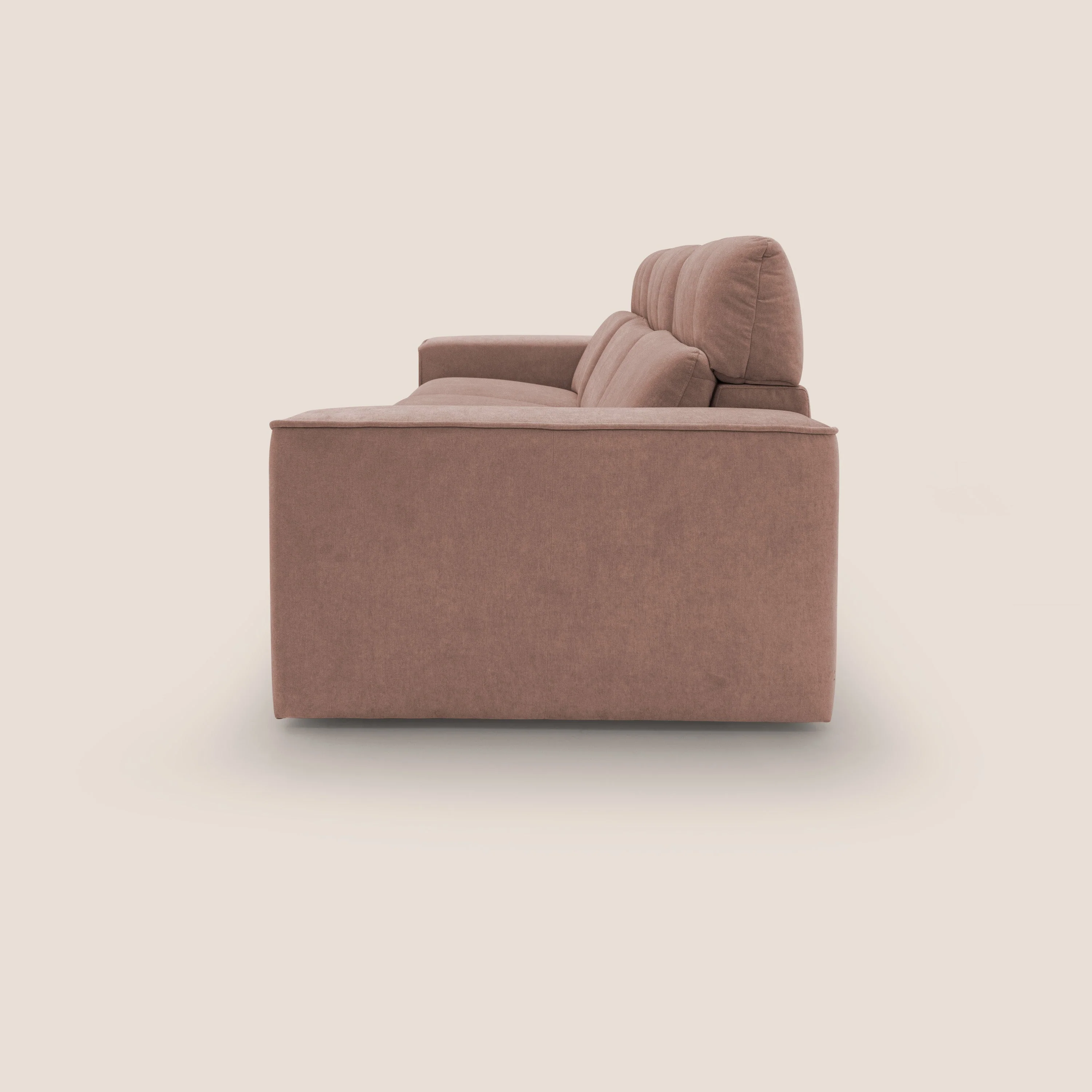 Clark Canapé modulable avec 3 assises et avec option relax électrique en tissu imperméable et détachable T17 rose - Image 8
