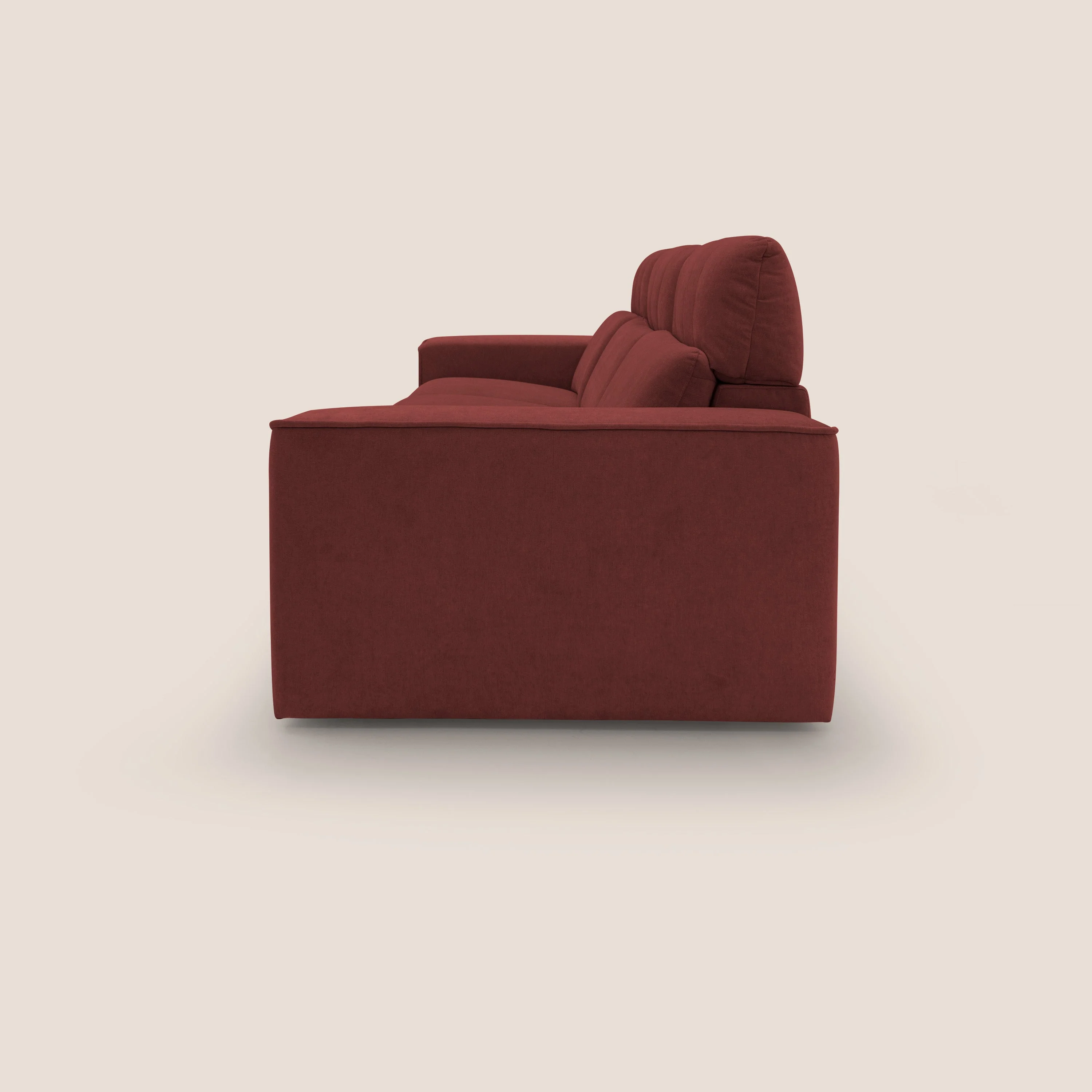 Clark Canapé modulable avec 3 assises et avec option relax électrique en tissu imperméable et détachable T17 rouge - Image 8