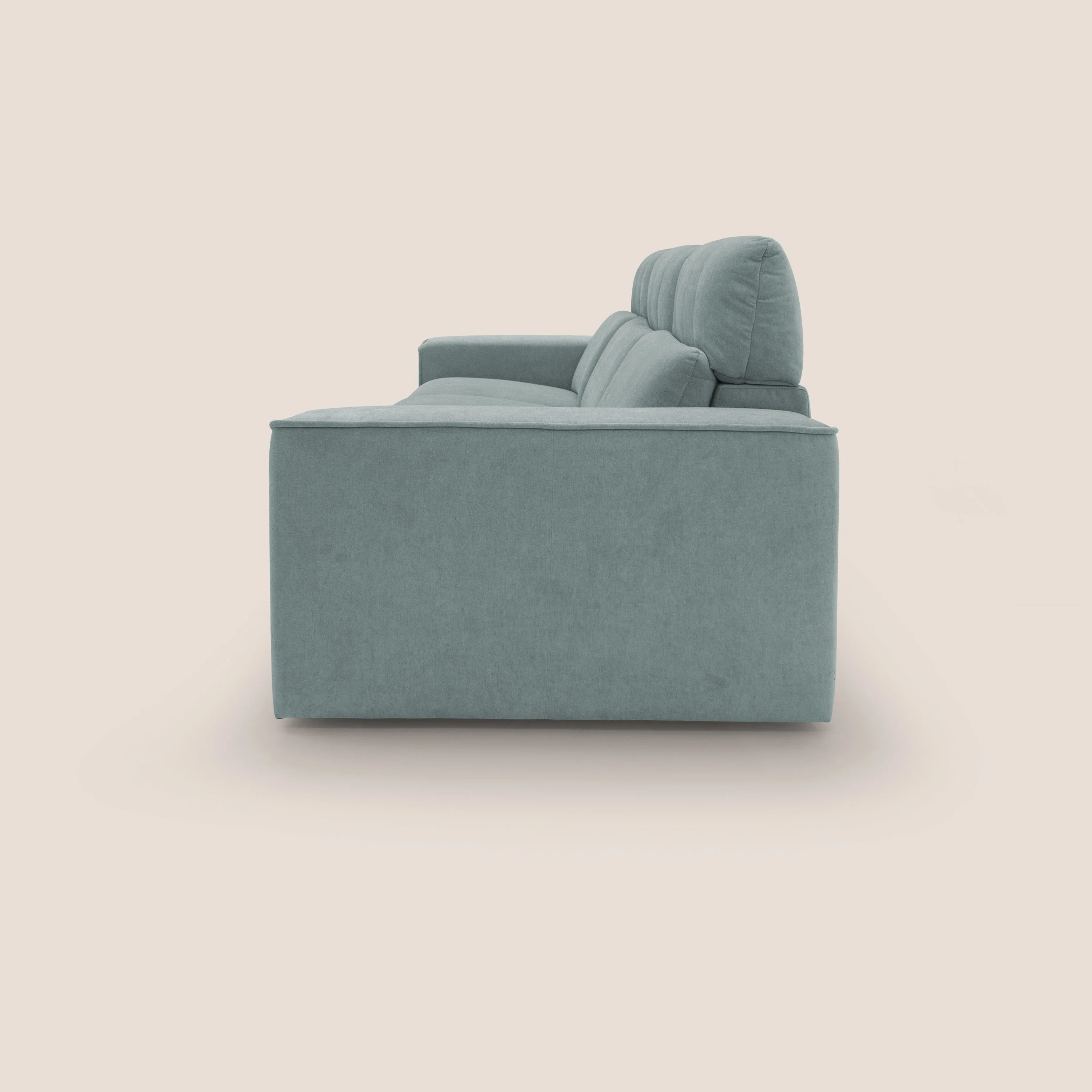 Clark Canapé modulable avec 3 assises et avec option relax électrique en tissu imperméable et détachable T17 vert d'eau - Image 8